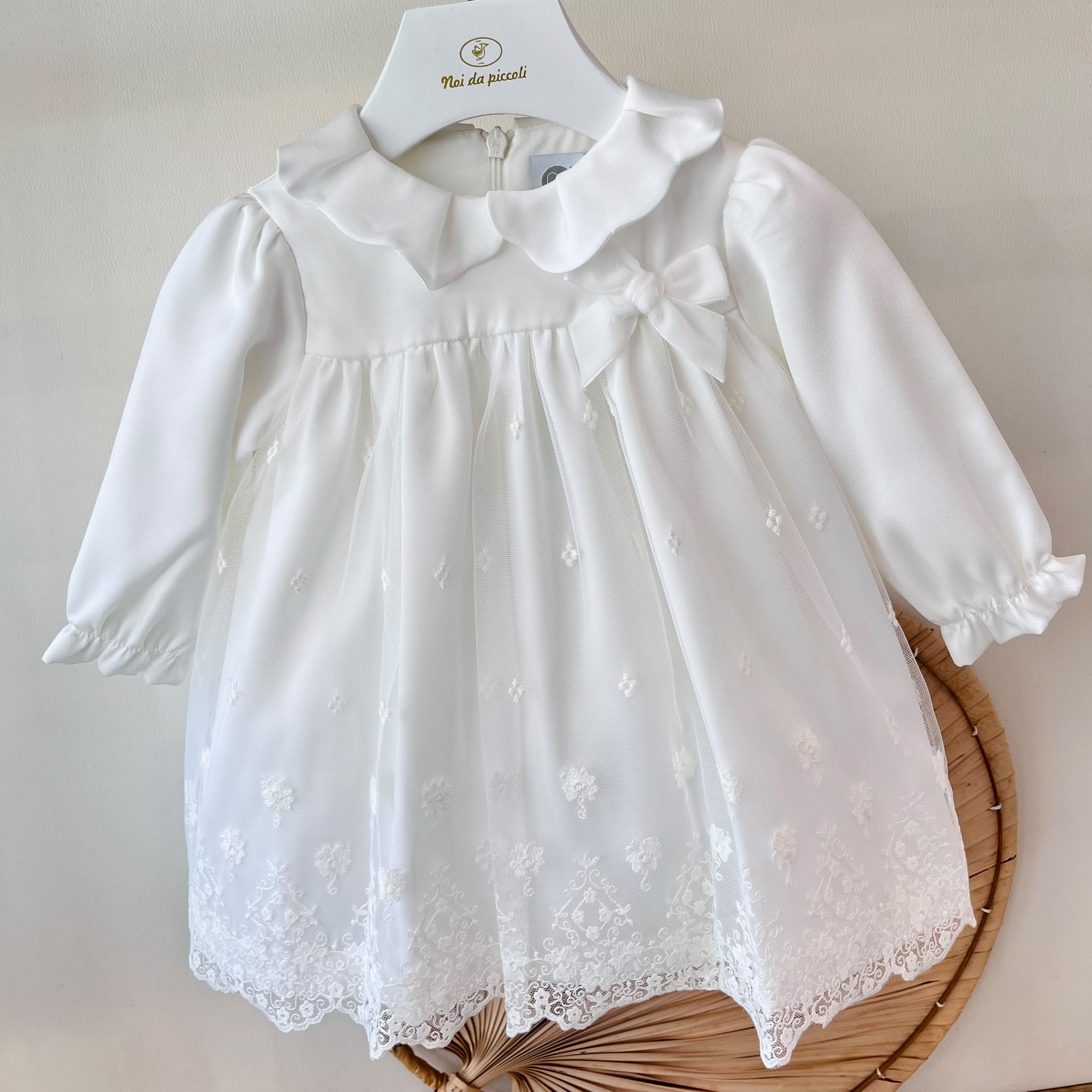 ABITO CERIMONIALE IN PIZZO PANNA - Noi da piccoli
