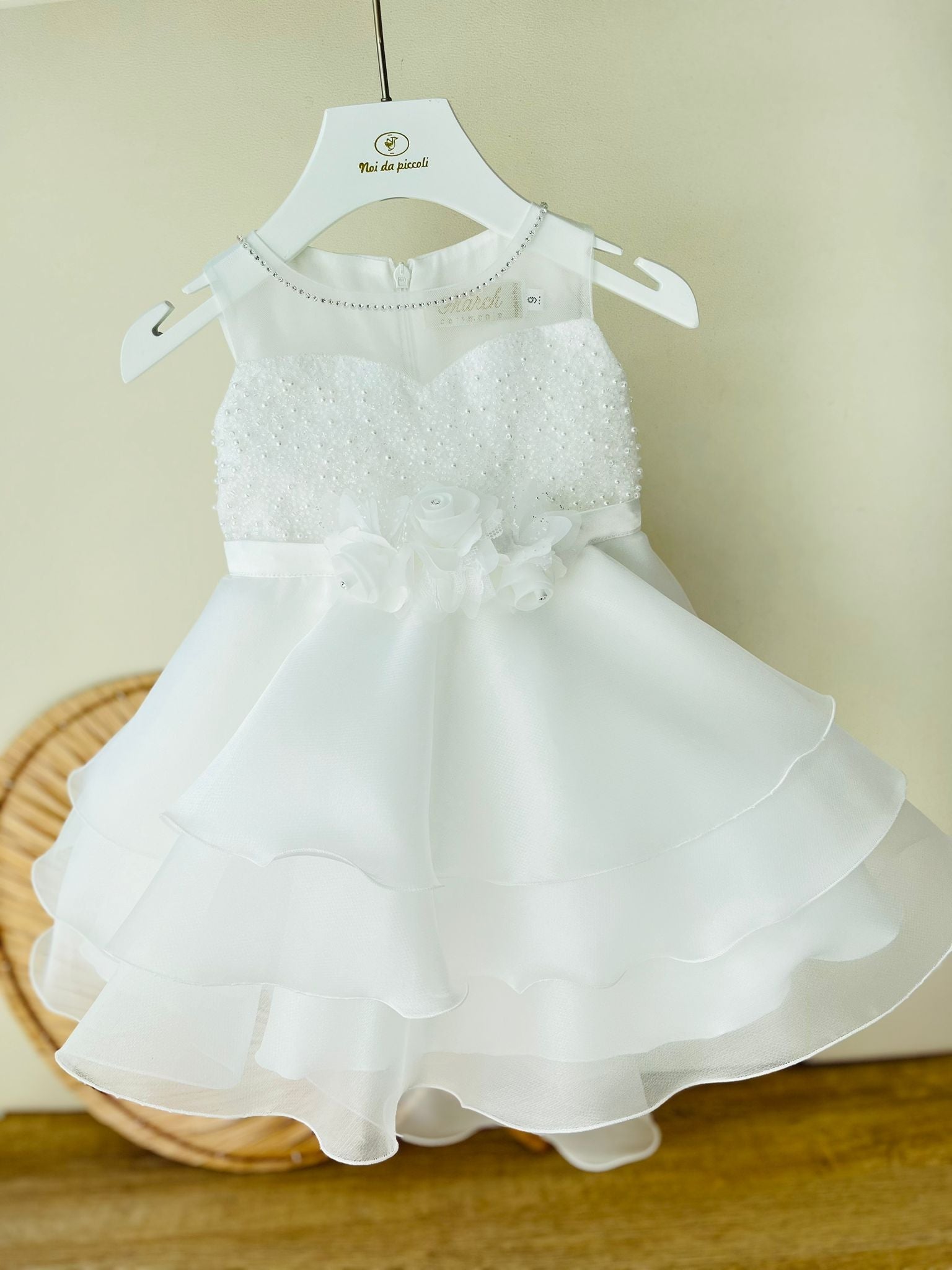 ABITO CERIMONIALE IN TULLE BIANCO ALICE - Noi da piccoli