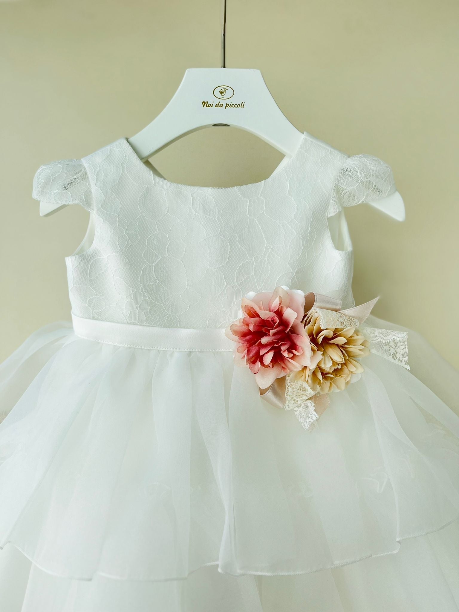 ABITO CERIMONIALE IN TULLE BIANCO EMMA - Noi da piccoli