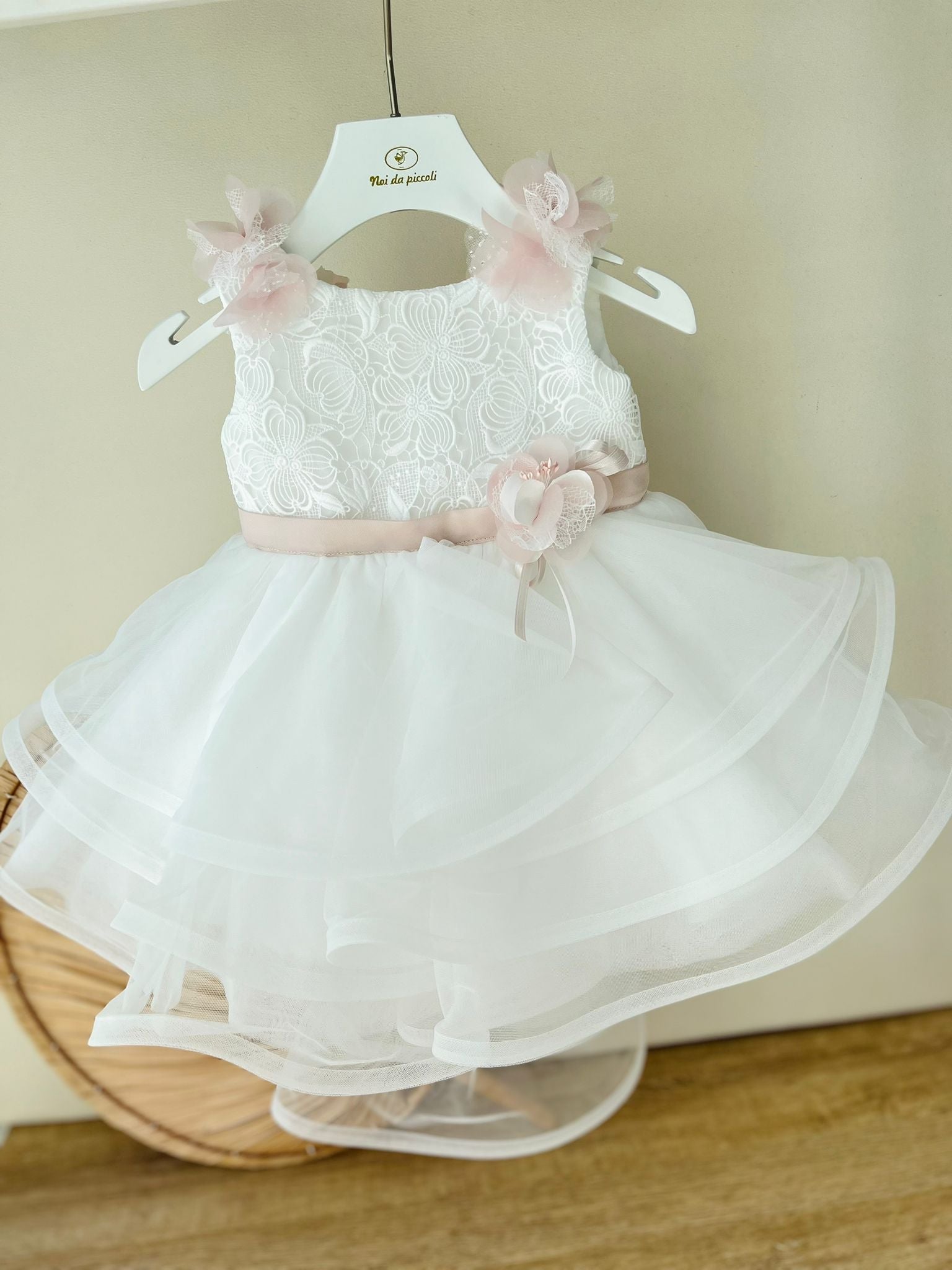 ABITO CERIMONIALE IN TULLE BIANCO VITTORIA - Noi da piccoli