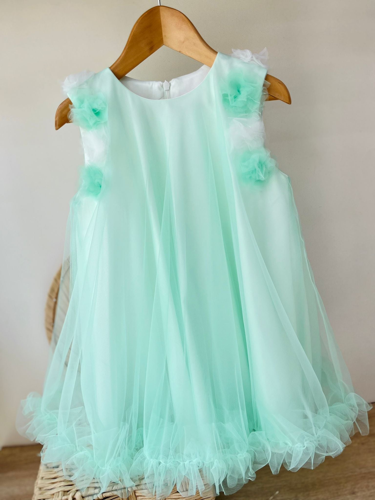 ABITO CERIMONIALE TULLE VERDE - Noi da piccoli