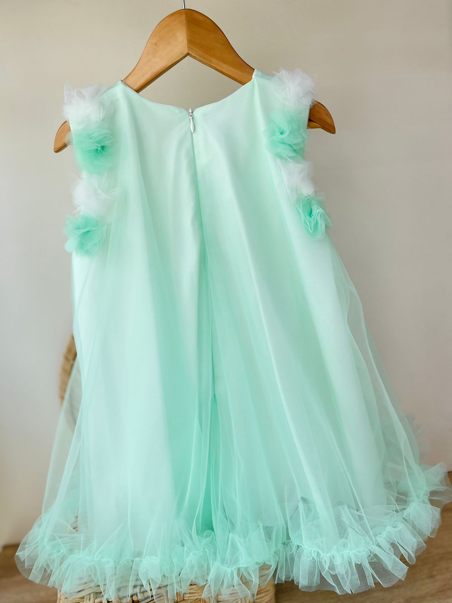 ABITO CERIMONIALE TULLE VERDE - Noi da piccoli