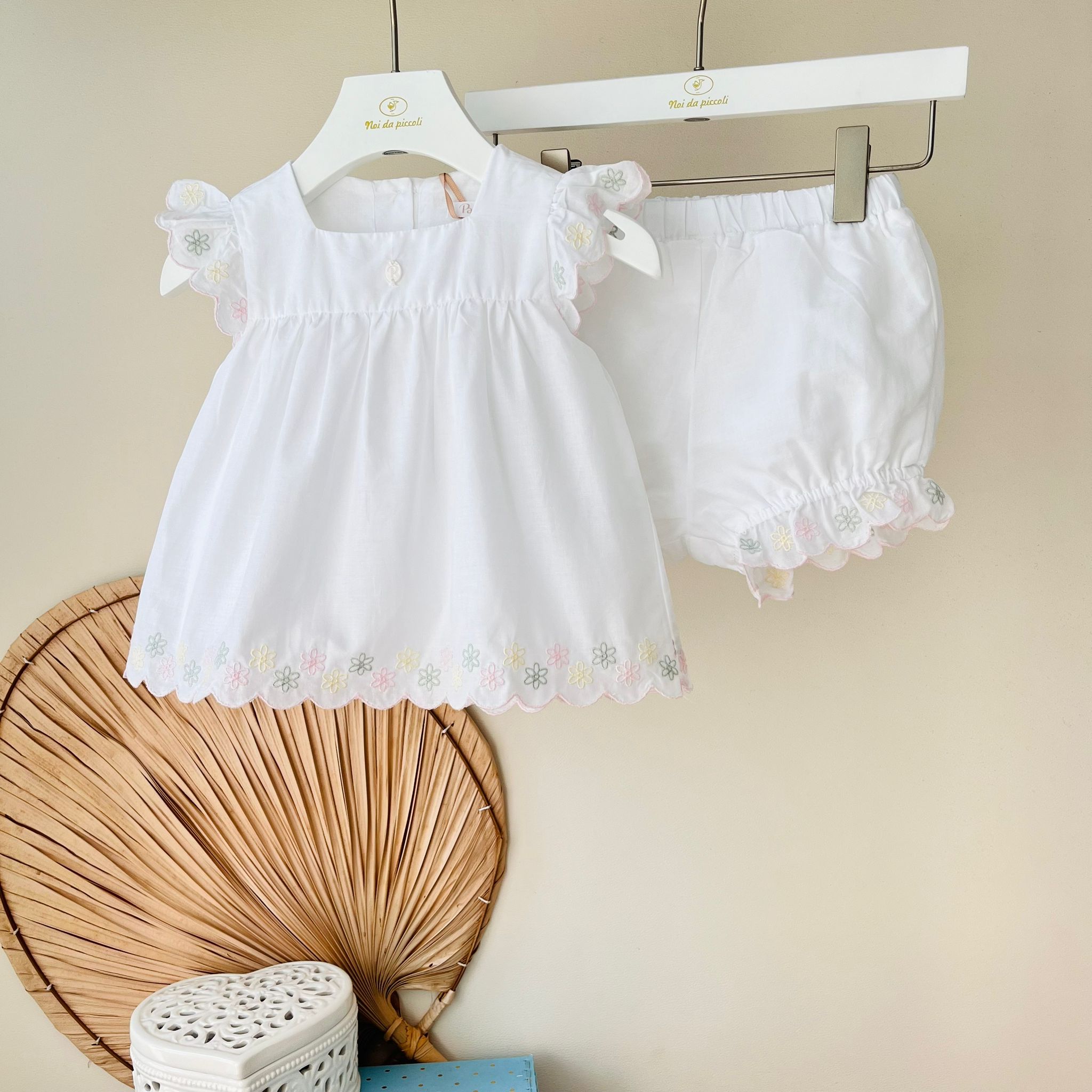 ABITO CON CULOTTE PANNA ELENA COTONE - Noi da piccoli