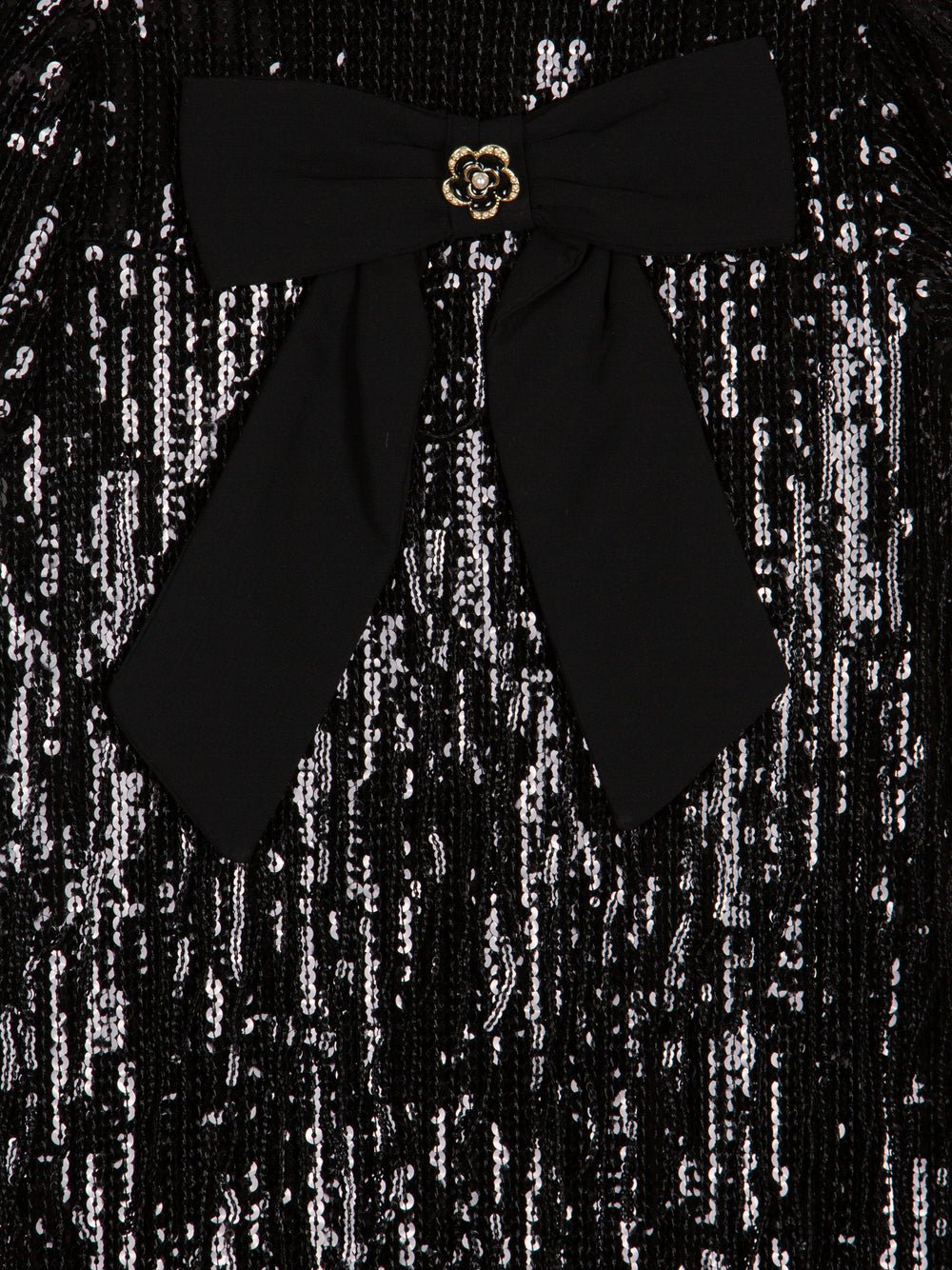 ABITO CON FRANGE E PAIETTES SCINTILLANTI BLACK - Noi da piccoli