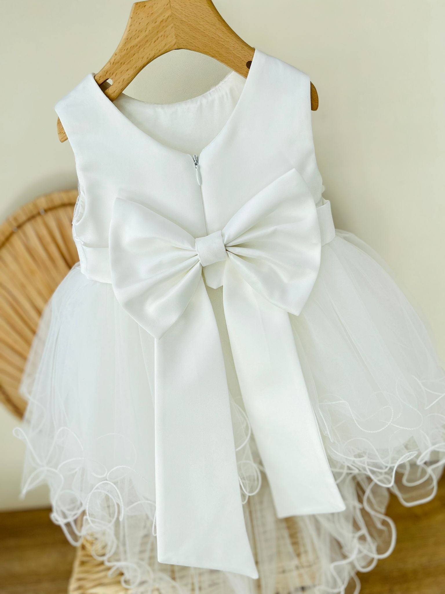 ABITO TULLE BIANCO RAFFINATO - Noi da piccoli