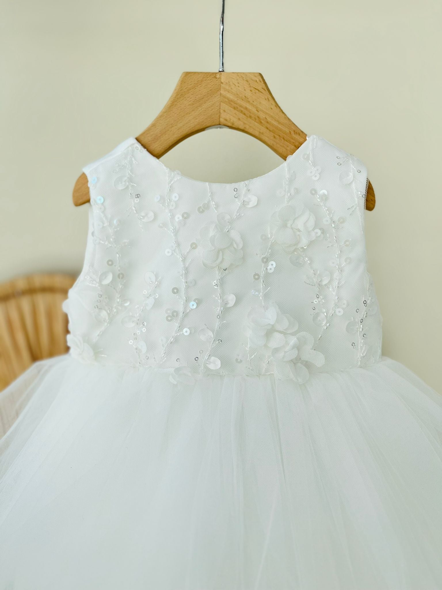 ABITO TULLE BIANCO RAFFINATO - Noi da piccoli