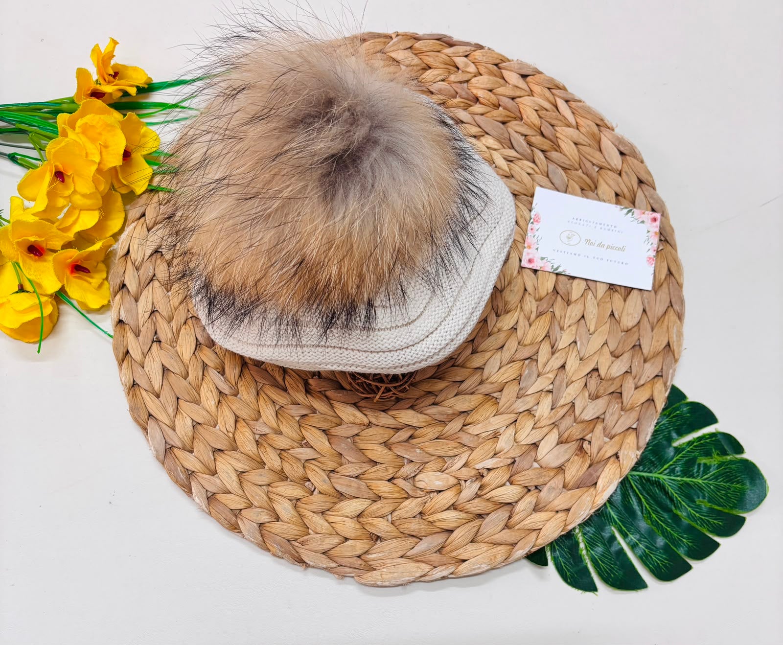 cappellino FILATO CALDO BEIGE