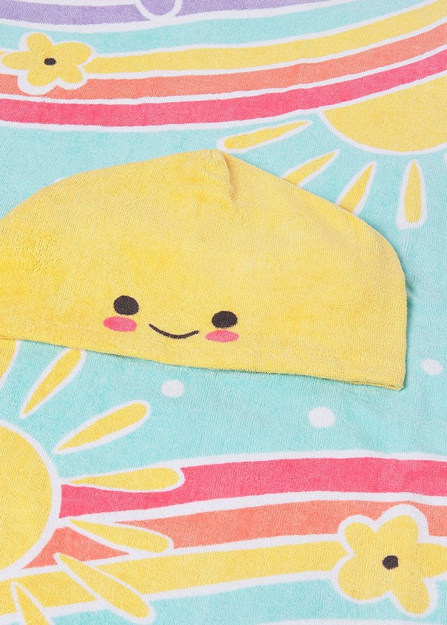 ASCIUGAMANO MARE CON CAPPUCCIO SOLE GIALLO - Noi da piccoli