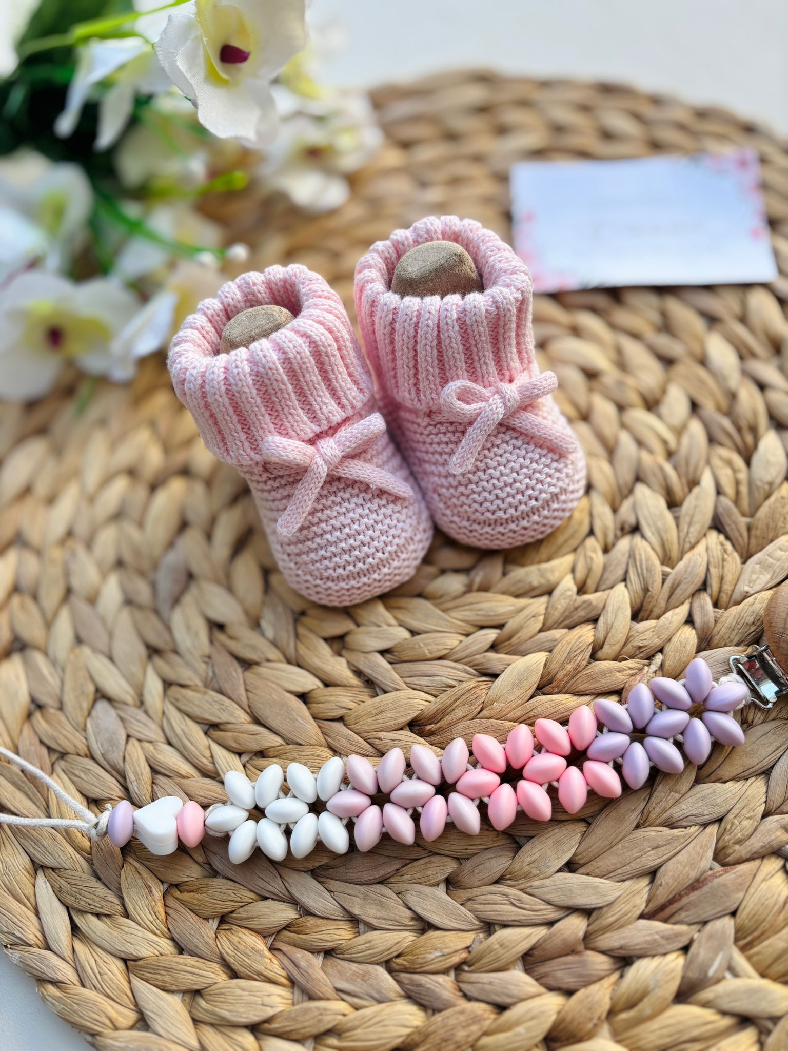 BABBUCCE IN FILATO CALDO CUARZO - Noi da piccoli