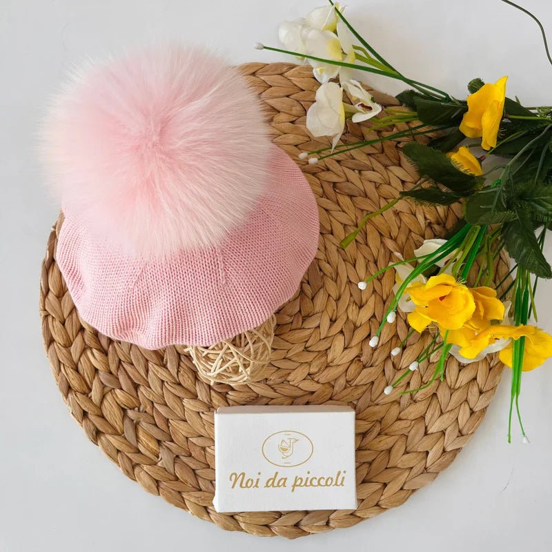 BASCO CON PON POM VOLPE Lana ROSA BABY - Noi da piccoli