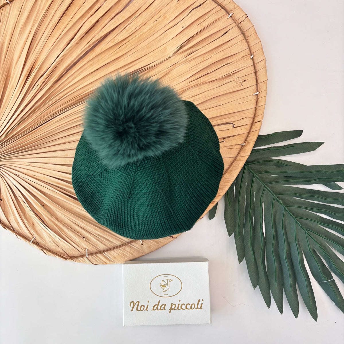 BASCO Pon Pom Volpe Lana VERDE - Noi da piccoli