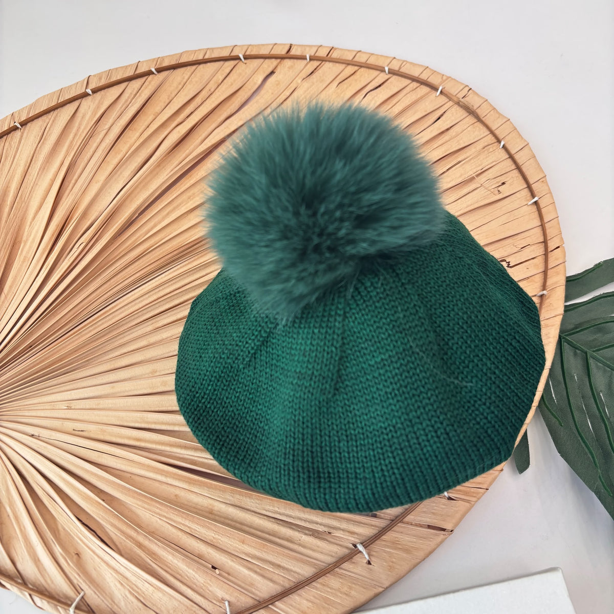 BASCO Pon Pom Volpe Lana VERDE - Noi da piccoli