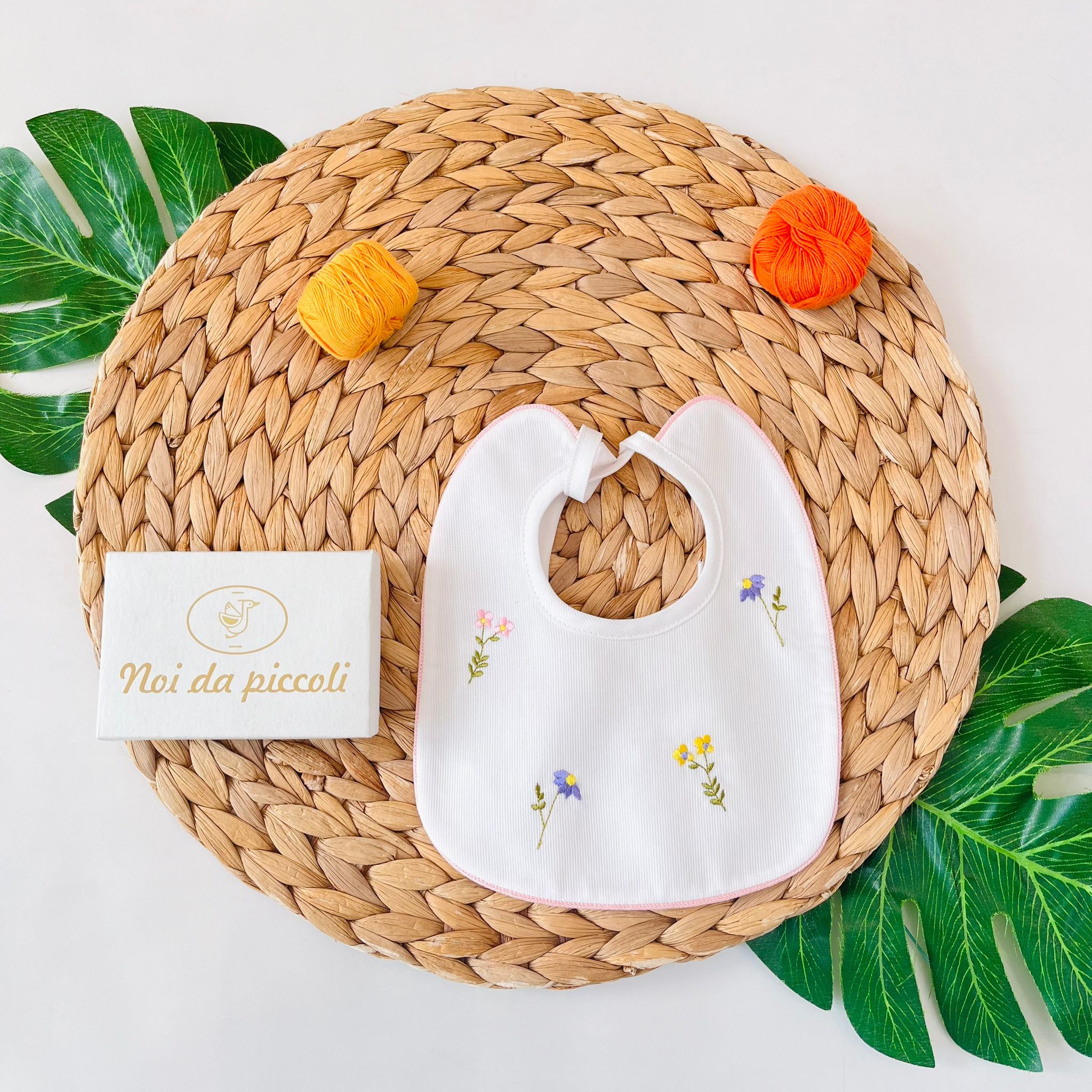 BAVETTA 100 % COTONE BIANCO - Noi da piccoli