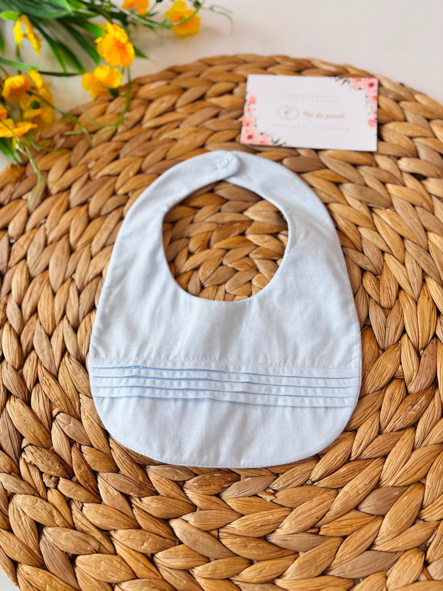 BAVETTA 100 % COTONE CIELO - Noi da piccoli