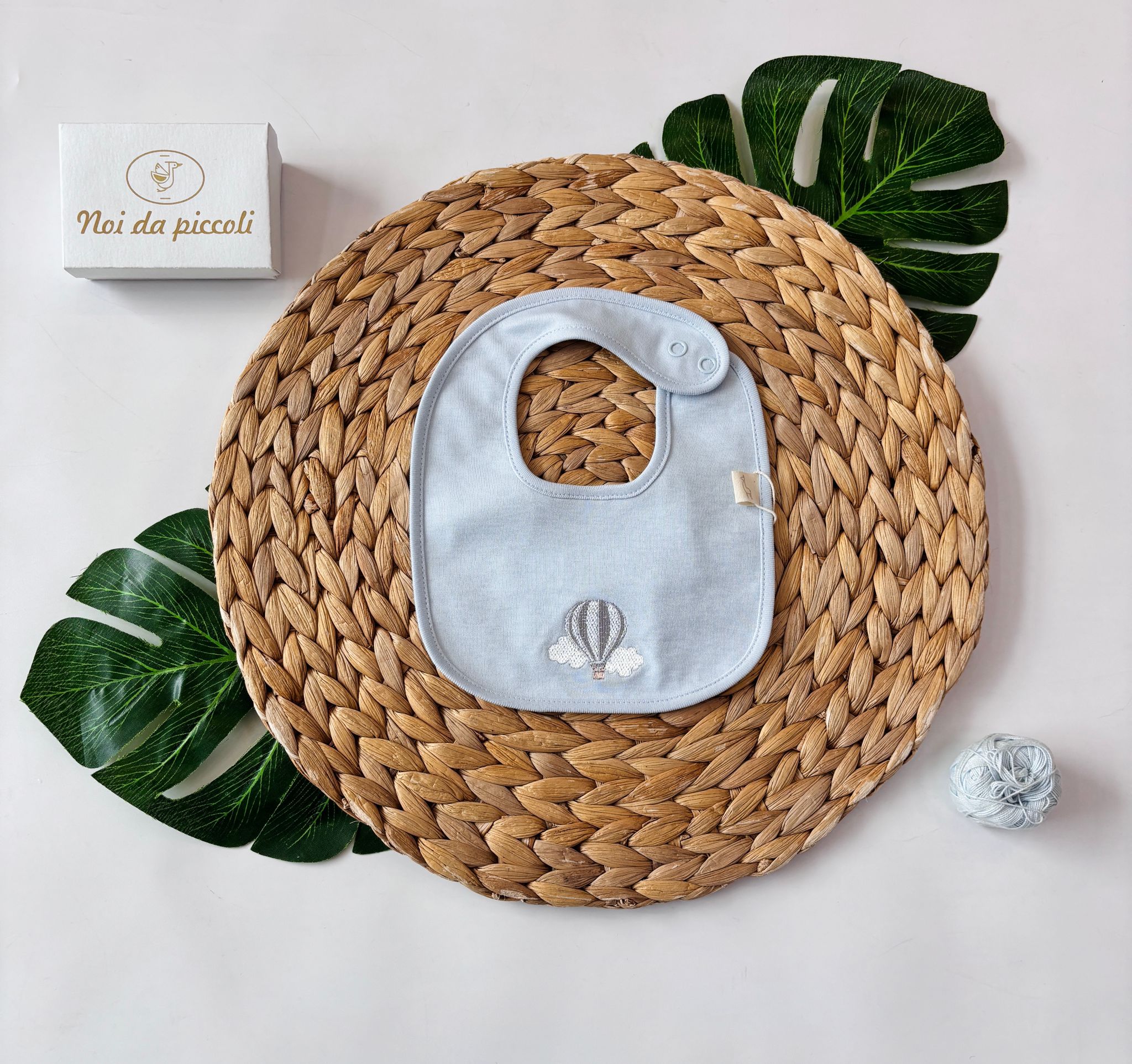 BAVETTA 100 % COTONE CIELO - Noi da piccoli