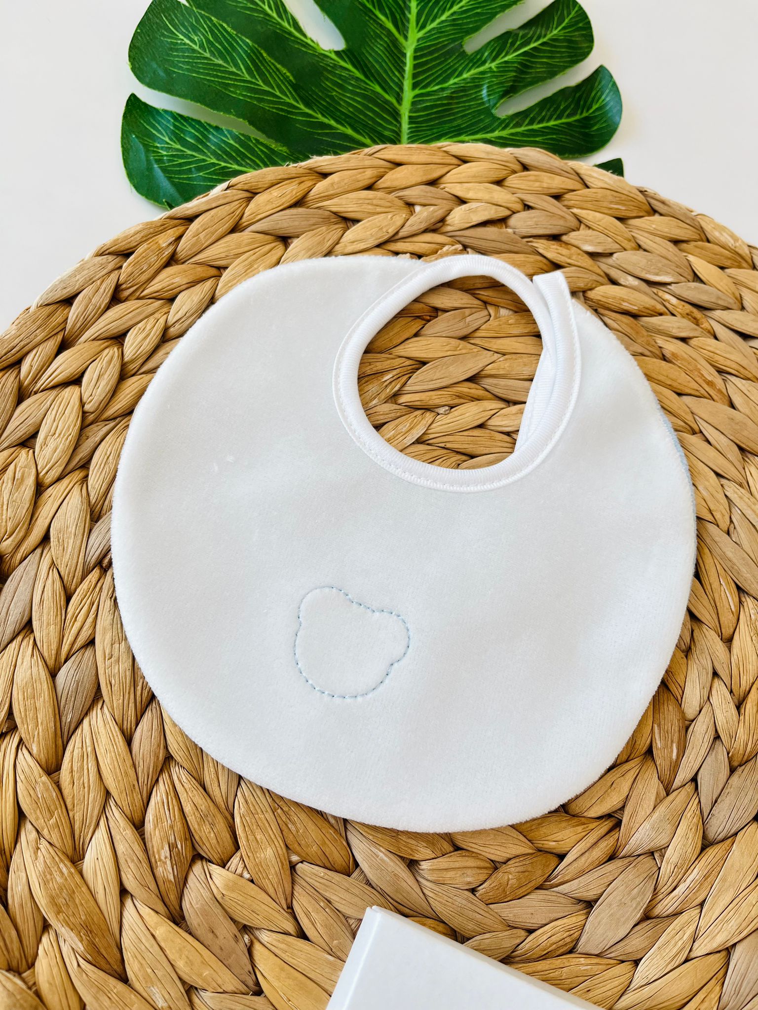 BAVETTA CON ORSETTO PANNA CIELO - Noi da piccoli