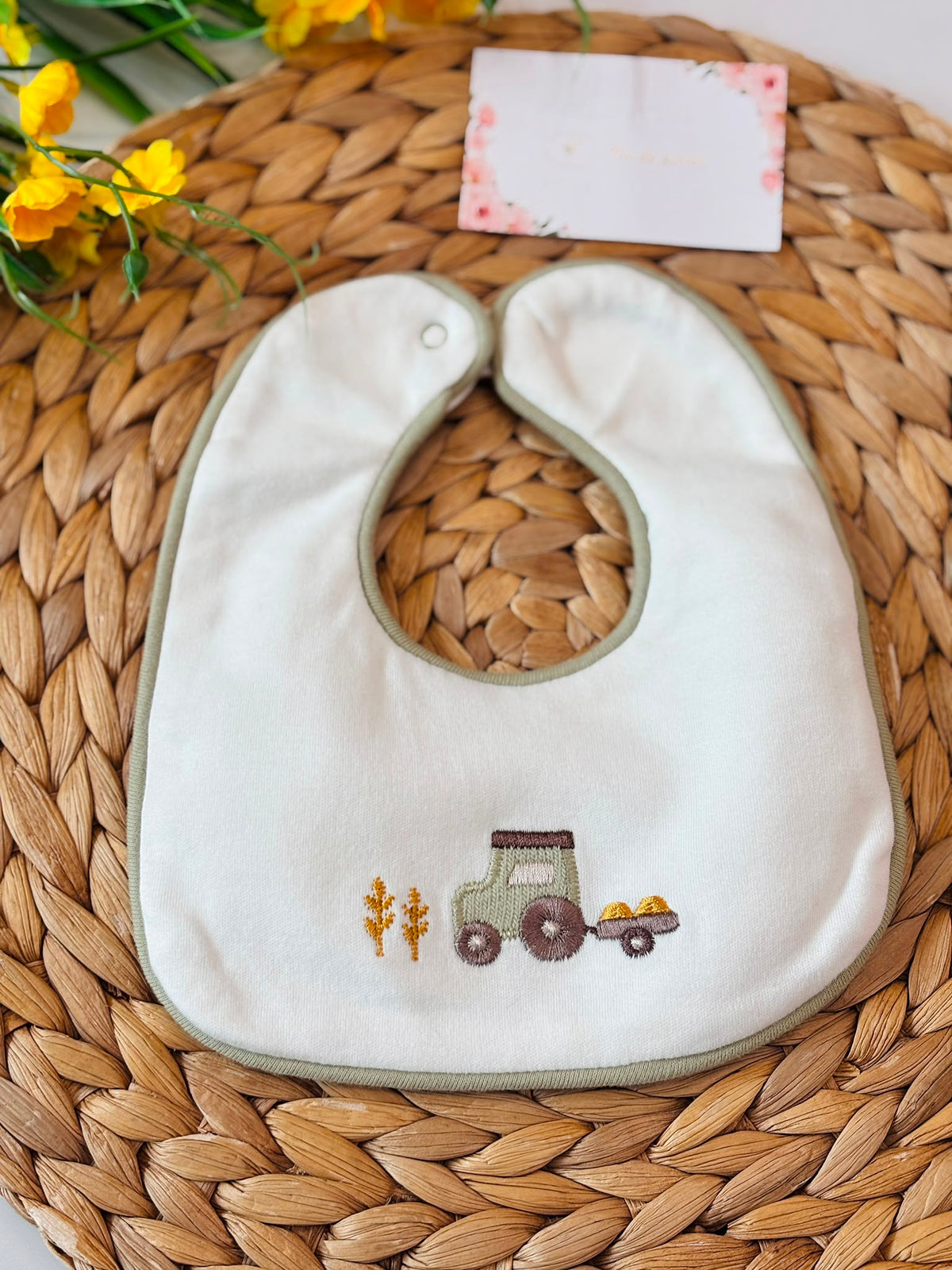 BAVETTA COTONE CALDO BIANCO - Noi da piccoli