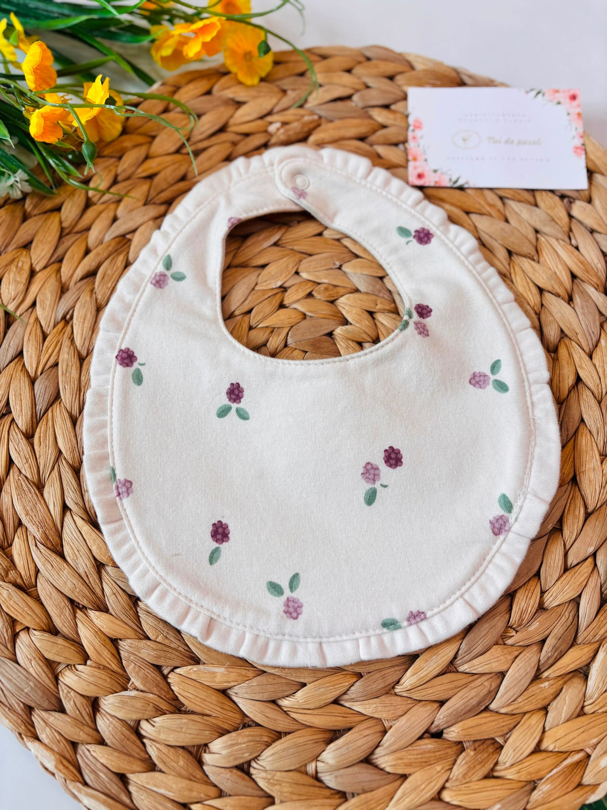 BAVETTA COTONE CALDO PANNA - Noi da piccoli