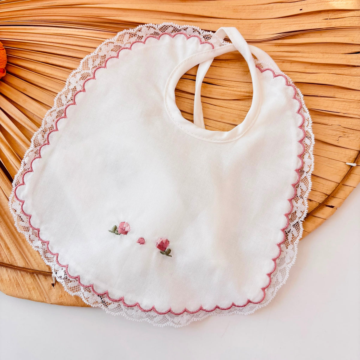 Bavetta Cotone con Roselline Panna Ninnaoh - Noi da piccoli