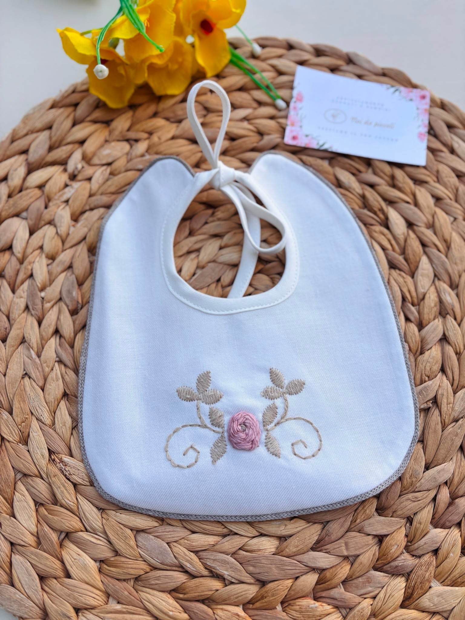 BAVETTA IN COTONE BIANCO GHIRIGORI - Noi da piccoli