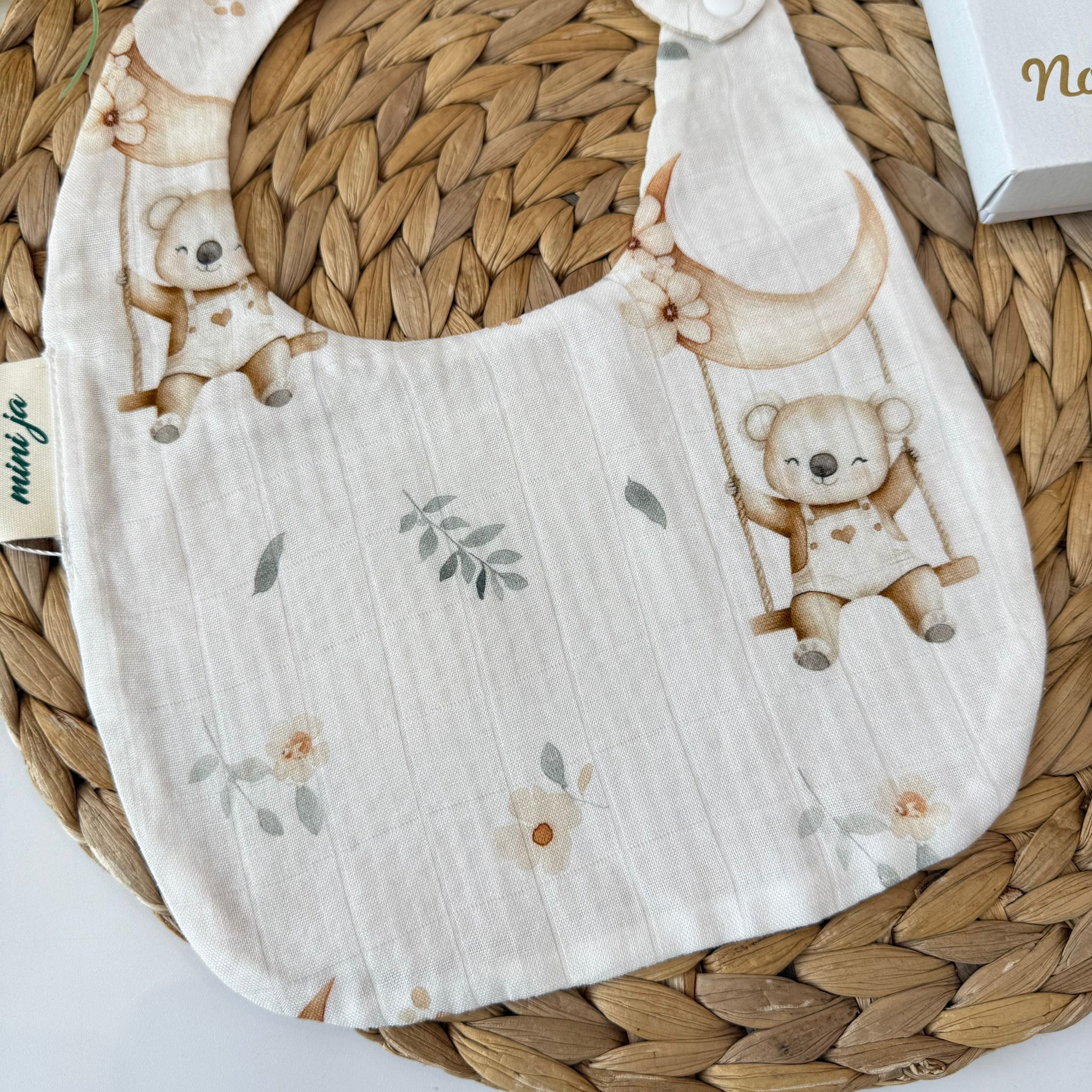 BAVETTA KOALA AND MOON BIANCO - Noi da piccoli