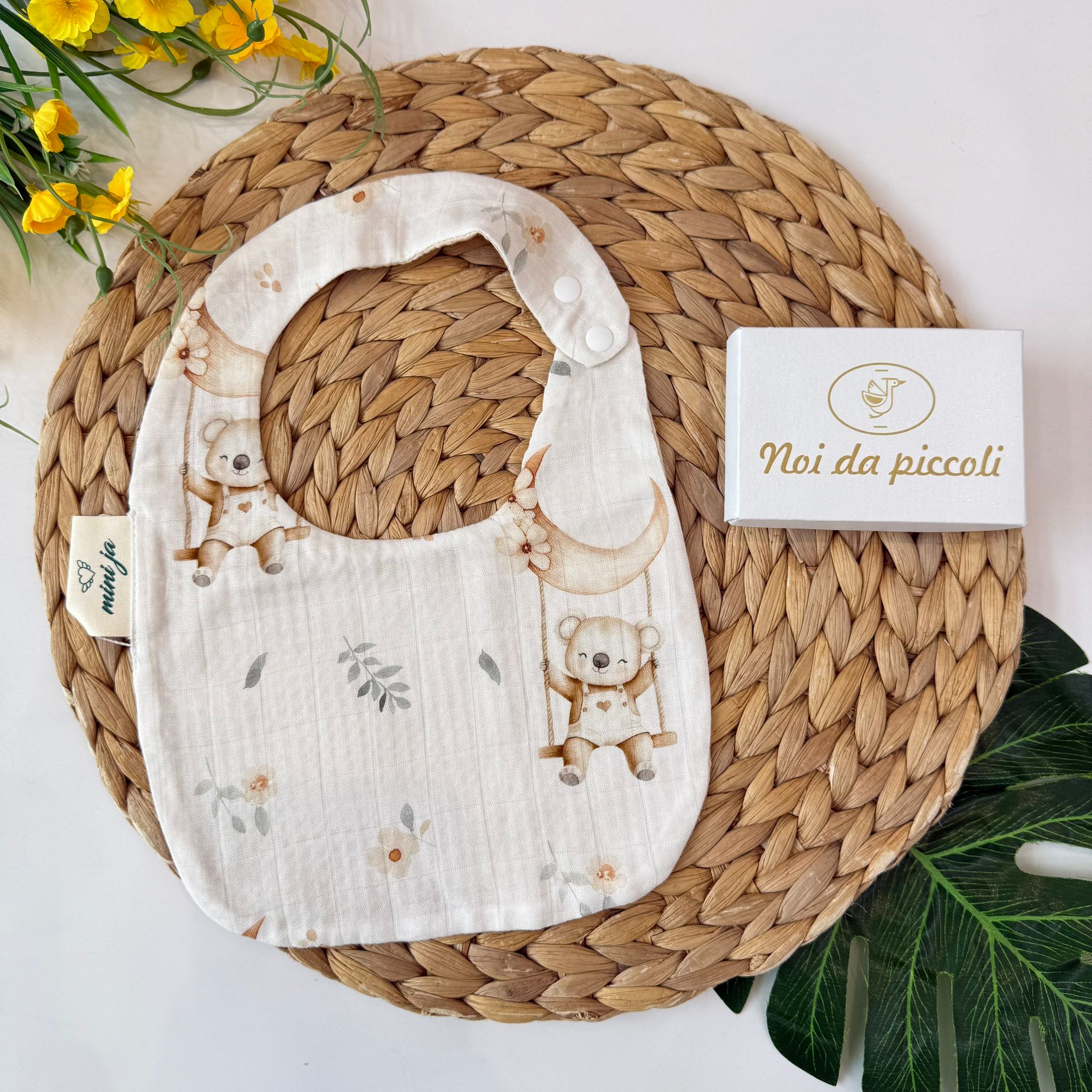 BAVETTA KOALA AND MOON BIANCO - Noi da piccoli