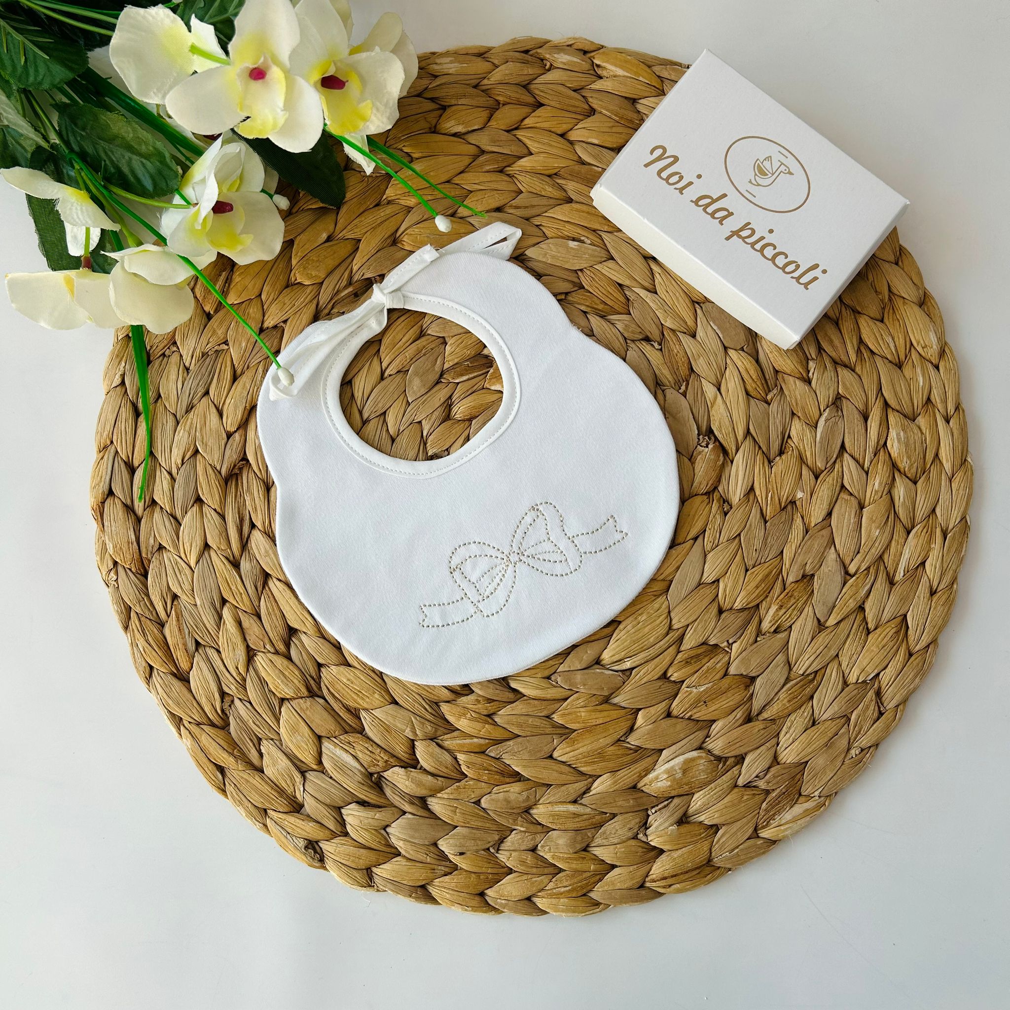 BAVETTINA CON FIOCCO CENTRALE TORTORA - Noi da piccoli