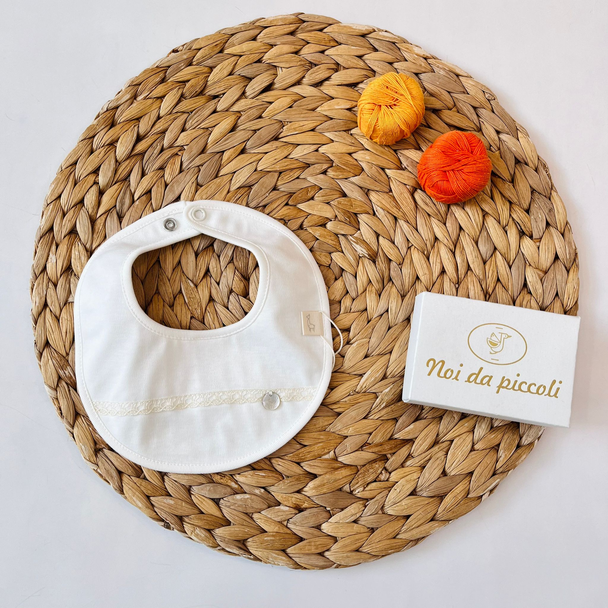 BAVETTO 100 % COTONE Avorio - Noi da piccoli