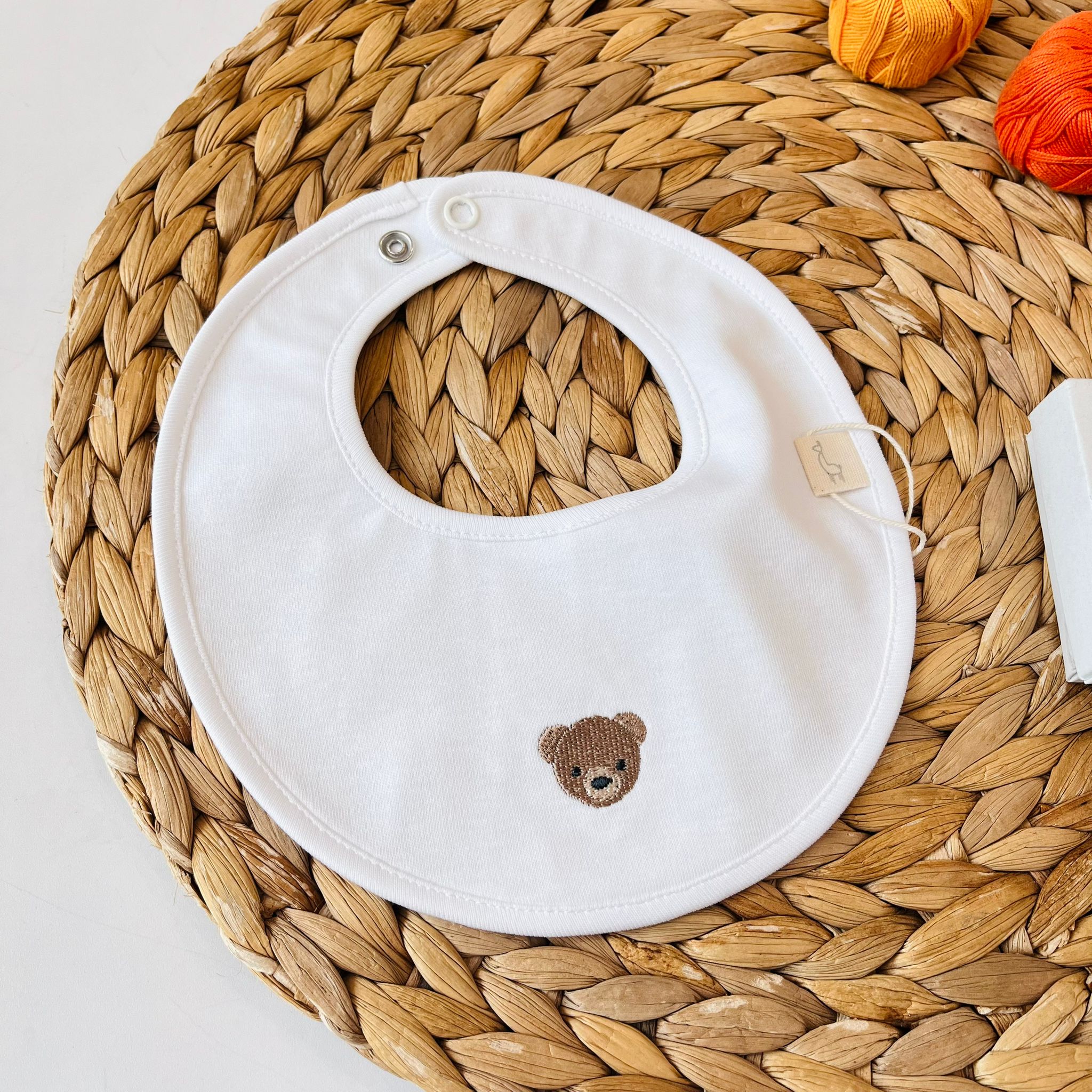 BAVETTO 100 % COTONE BIANCO - Noi da piccoli