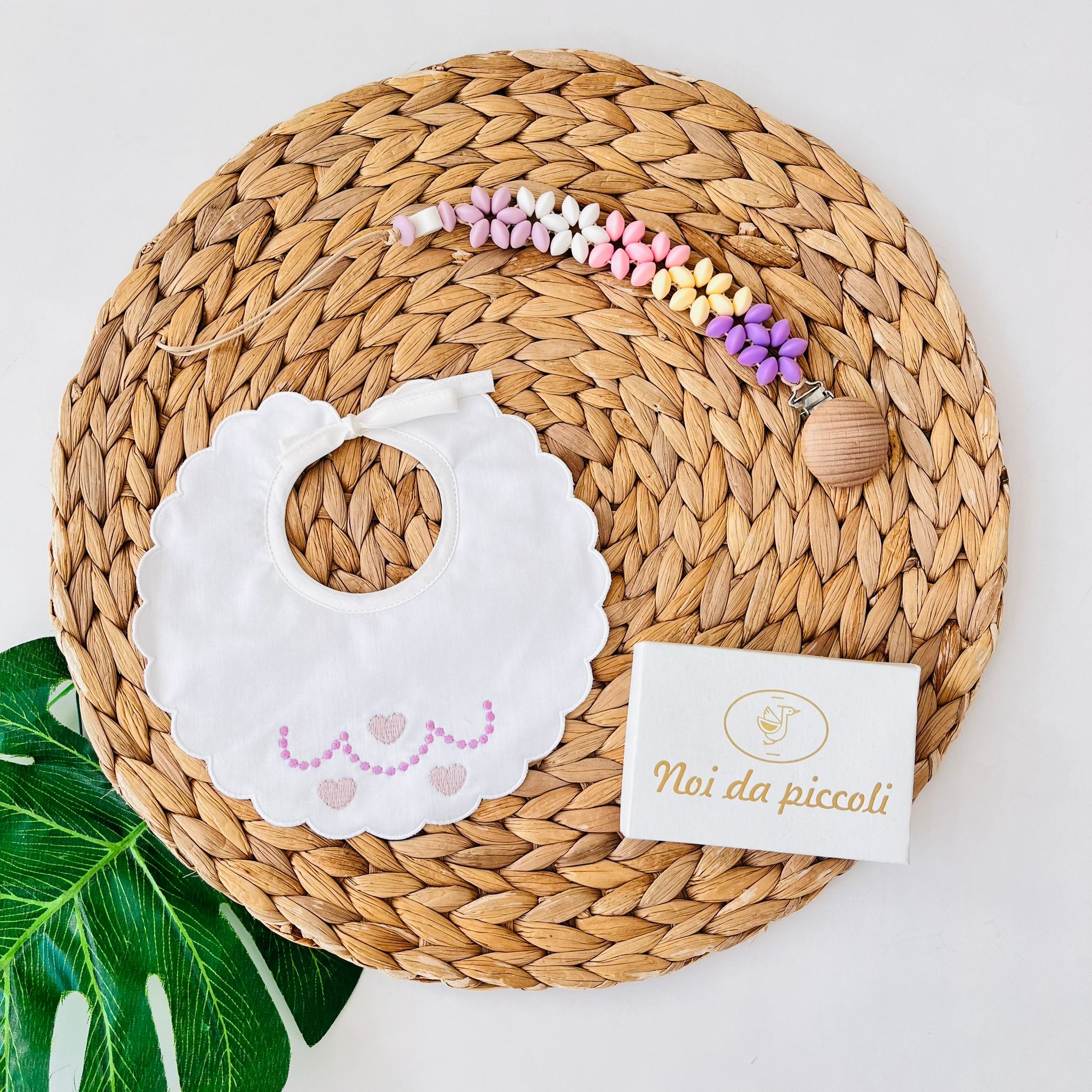 BAVETTO 100 % COTONE CICLAMINO MARSALA - Noi da piccoli