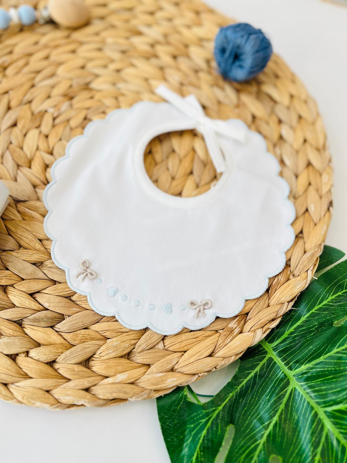 BAVETTO CON 2 FIOCCHETTI TORTORA POLVERE NOCE - Noi da piccoli