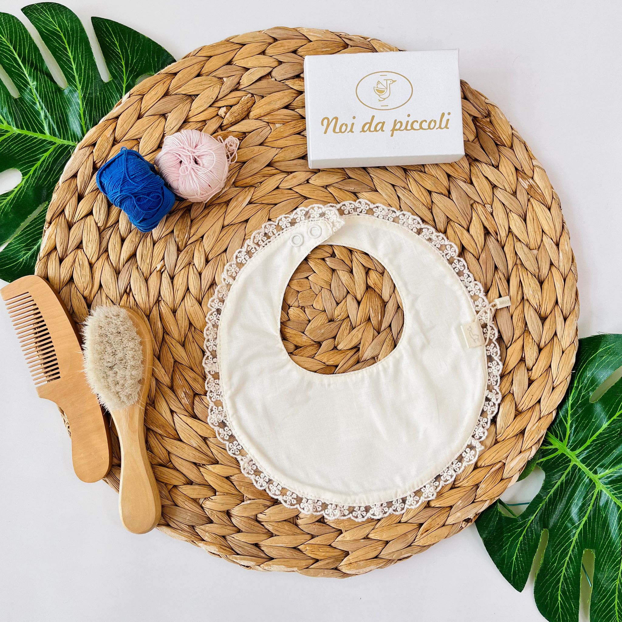 BAVETTO MERLETTINO BEIGE - Noi da piccoli