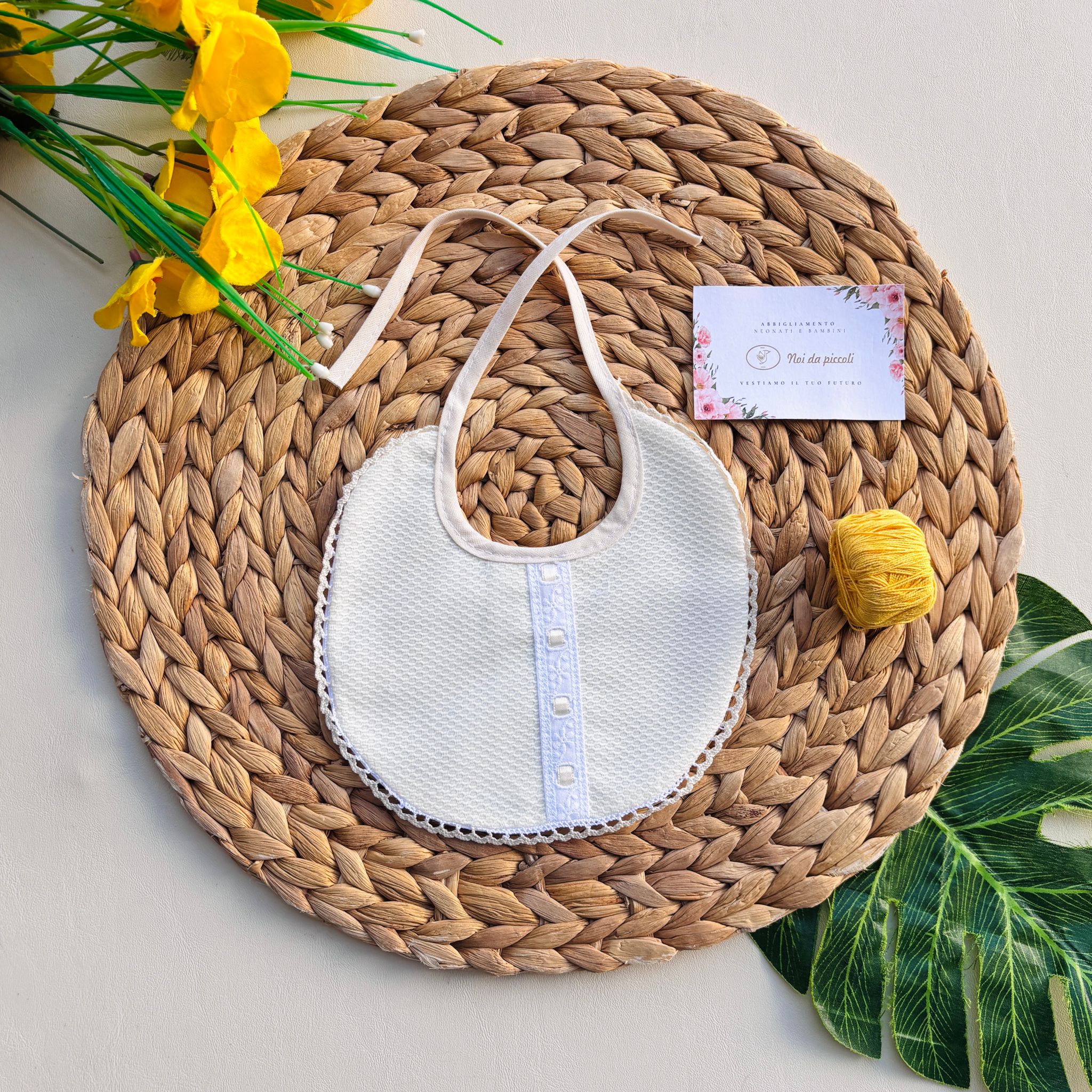 BAVETTO NASTRINO CENTRALE BEIGE - Noi da piccoli