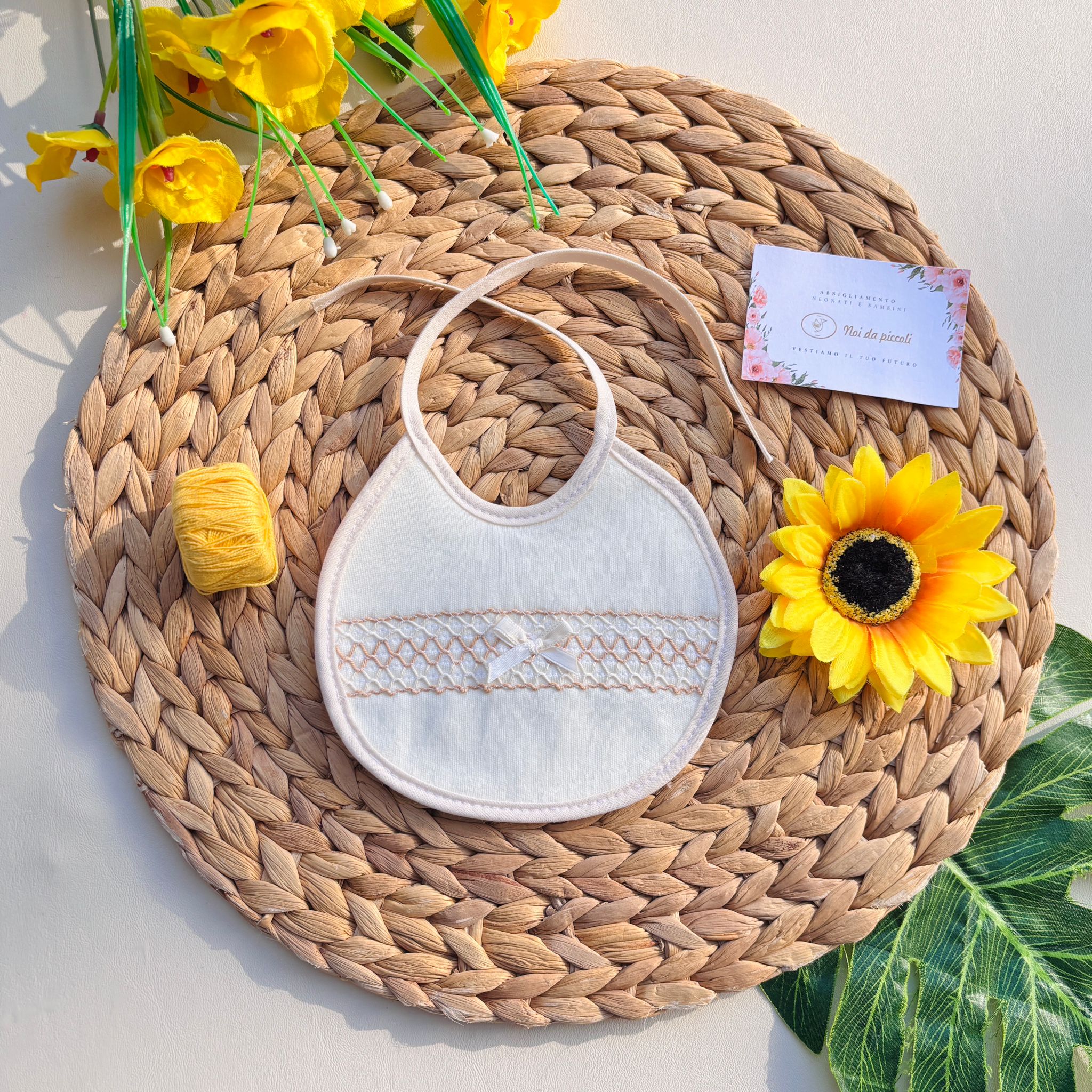 BAVETTO PUNTO SMOK BEIGE - Noi da piccoli