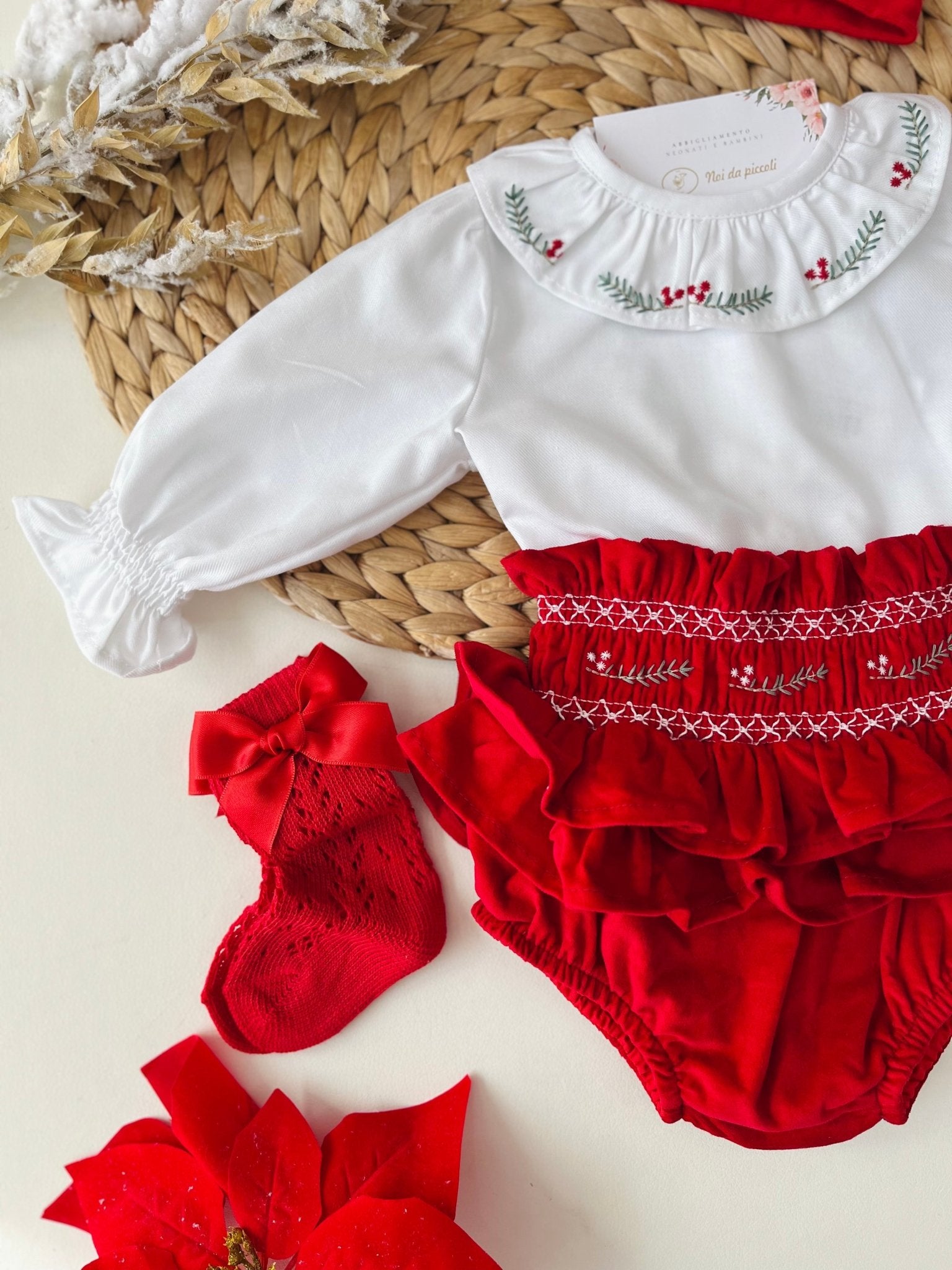 BLUSA CON CULOTTE ROSSA VISCHIO - Noi da piccoli