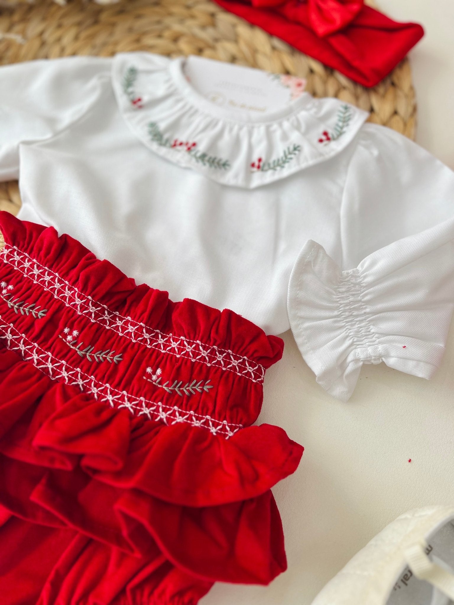 BLUSA CON CULOTTE ROSSA VISCHIO - Noi da piccoli