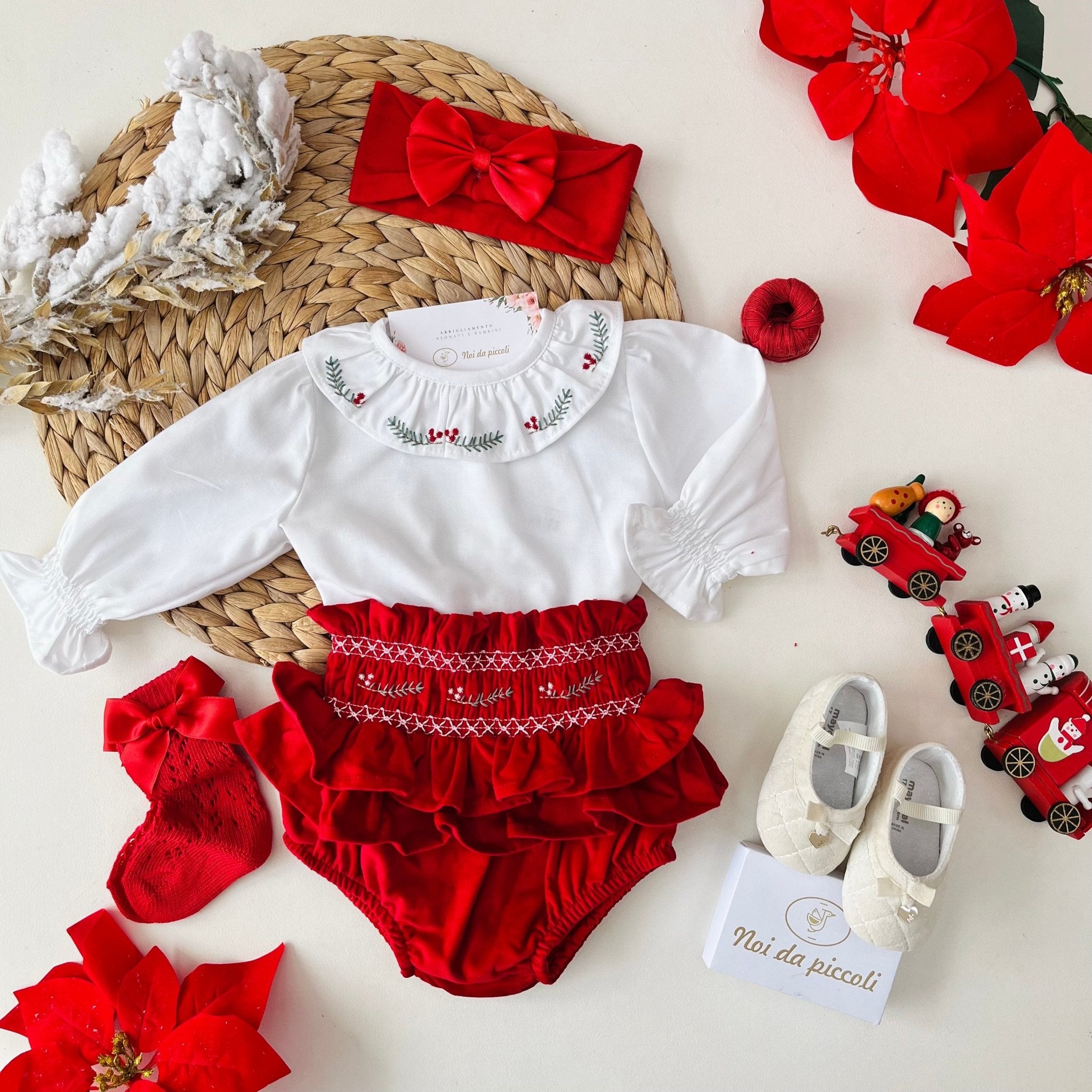 BLUSA CON CULOTTE ROSSA VISCHIO - Noi da piccoli