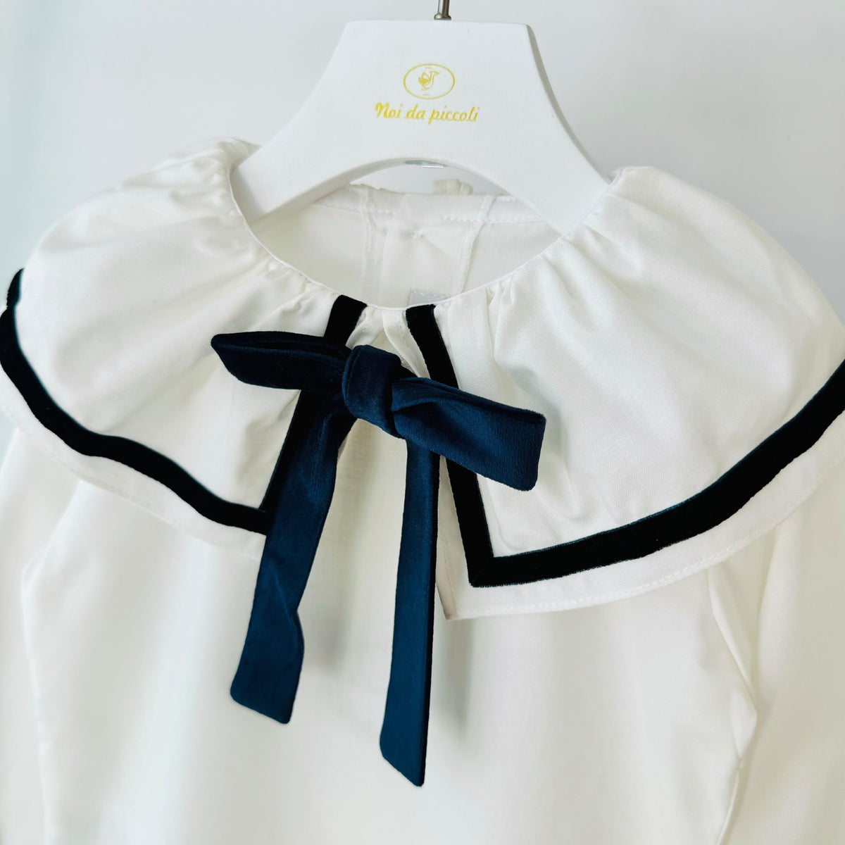 Blusa Con dettagli in velluto BLU - Noi da piccoli