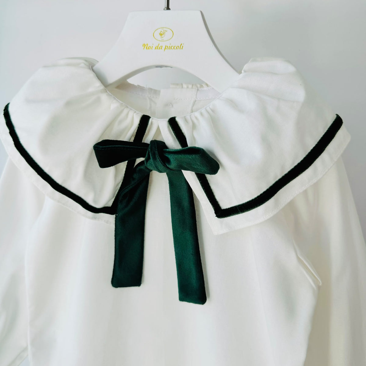Blusa Con dettagli in velluto VERDE - Noi da piccoli