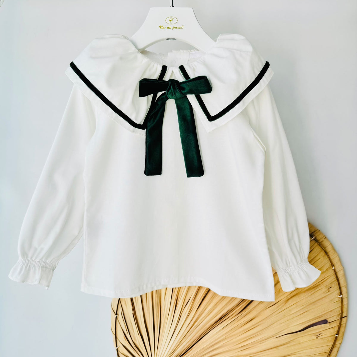 Blusa Con dettagli in velluto VERDE - Noi da piccoli
