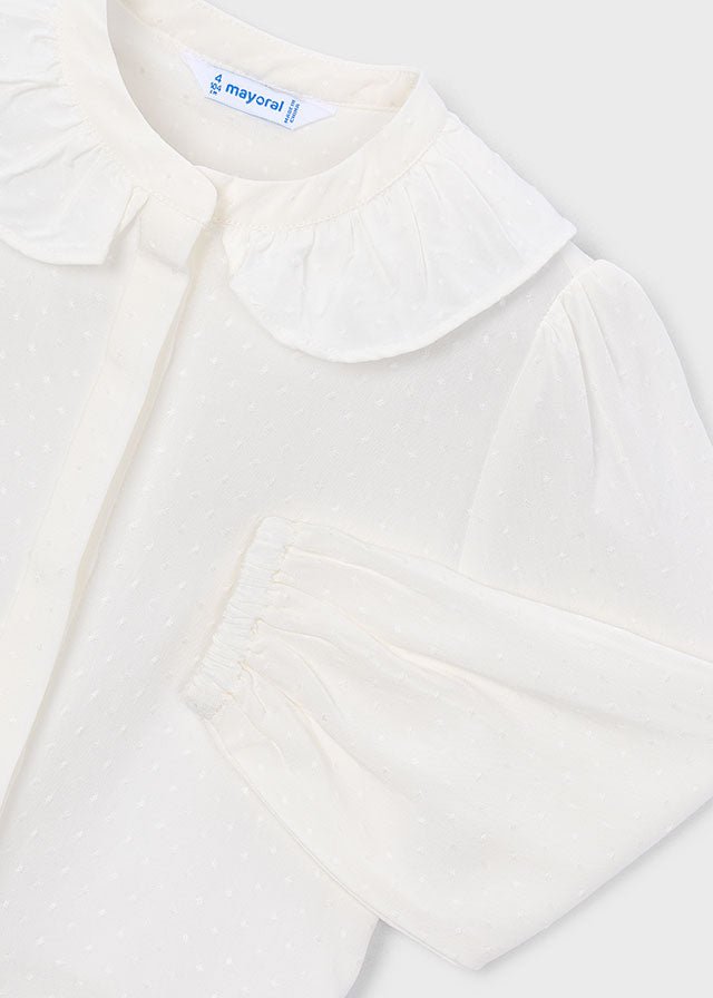 BLUSA IN COTONE CALDO CRUDO - Noi da piccoli