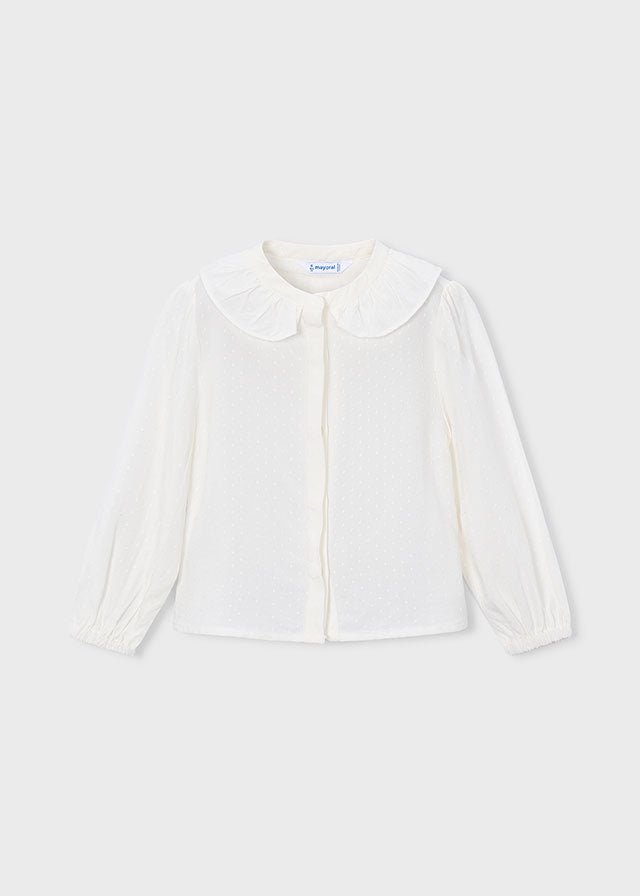 BLUSA IN COTONE CALDO CRUDO - Noi da piccoli