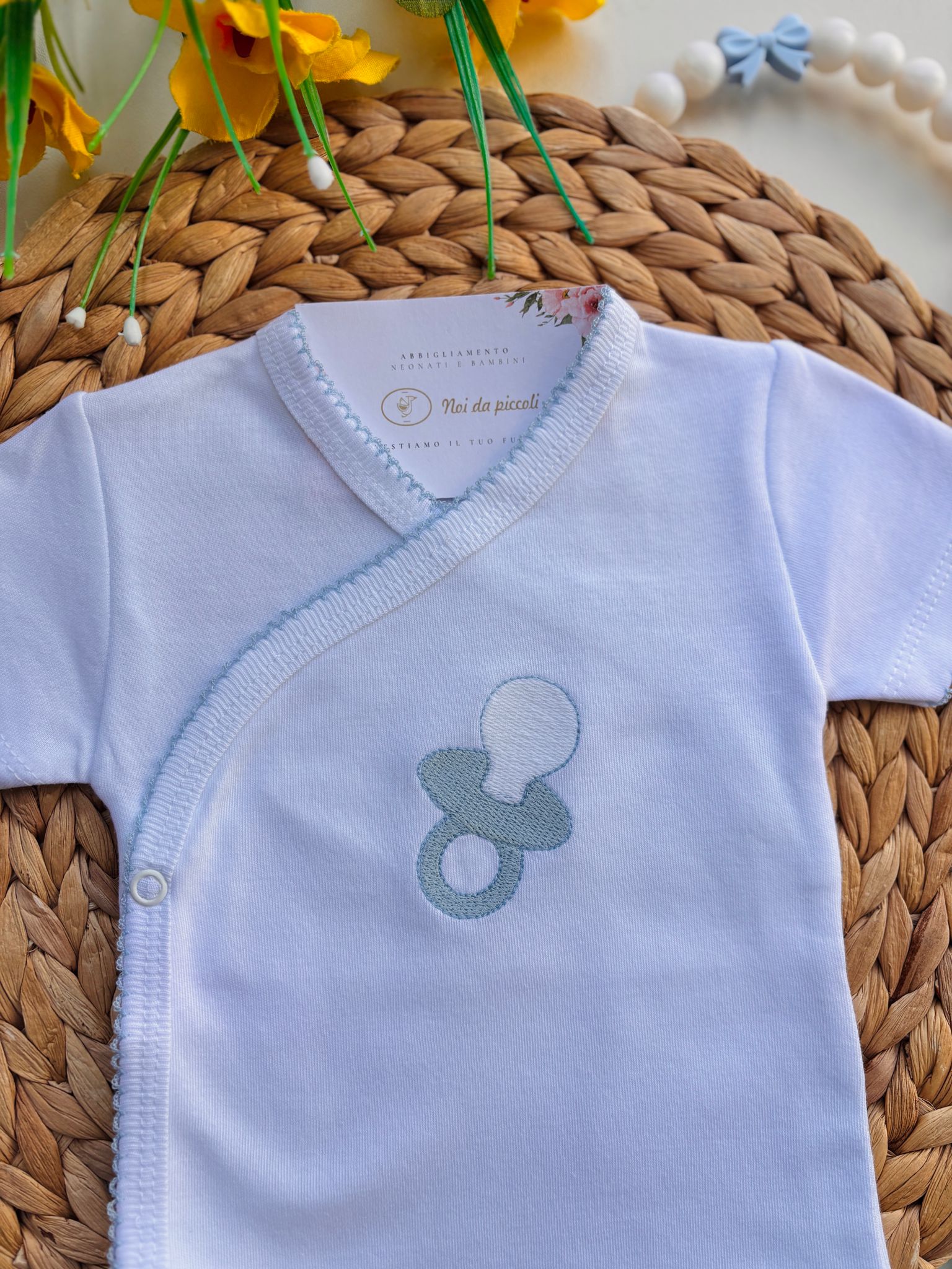 BODY ANTIPANICO CIUCCIOTTO COTONE CALDO BIANCO - Noi da piccoli