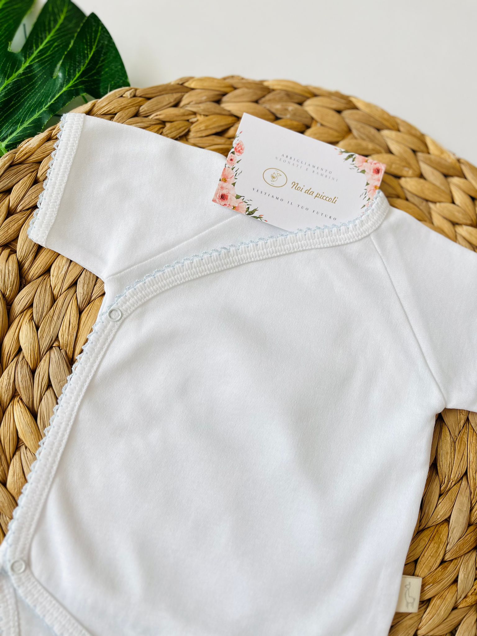 BODY ANTIPANICO COTONE CALDO BIANCO E CIELO - Noi da piccoli