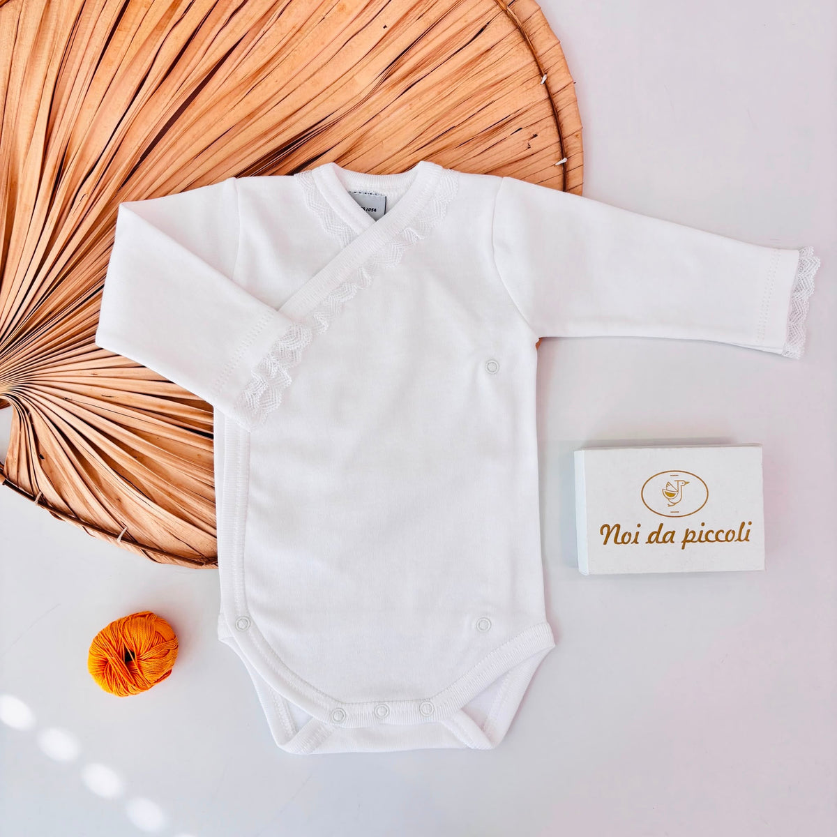 Body Antipanico Cruz Puntilla Bianco Babidu - Noi da piccoli