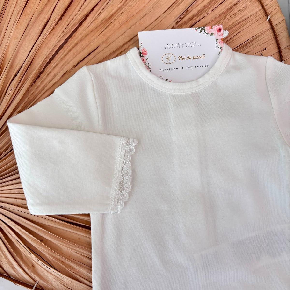 BODY IN COTONE CALDO BIANCO - Noi da piccoli