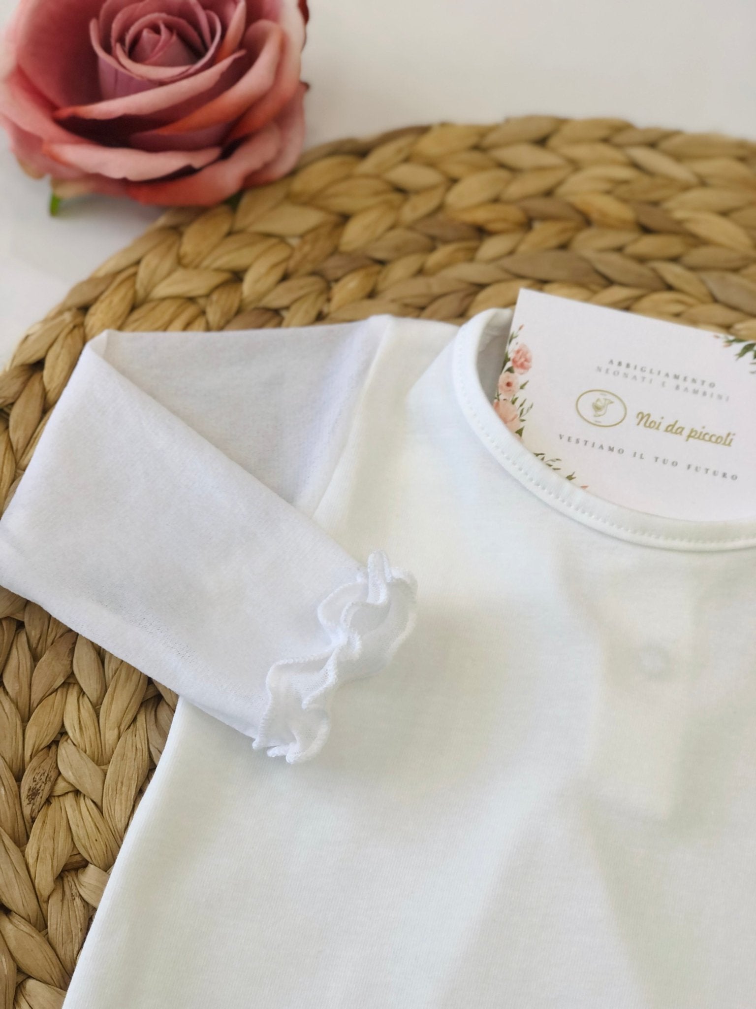 BODY MANICA VELO BIANCO - Noi da piccoli