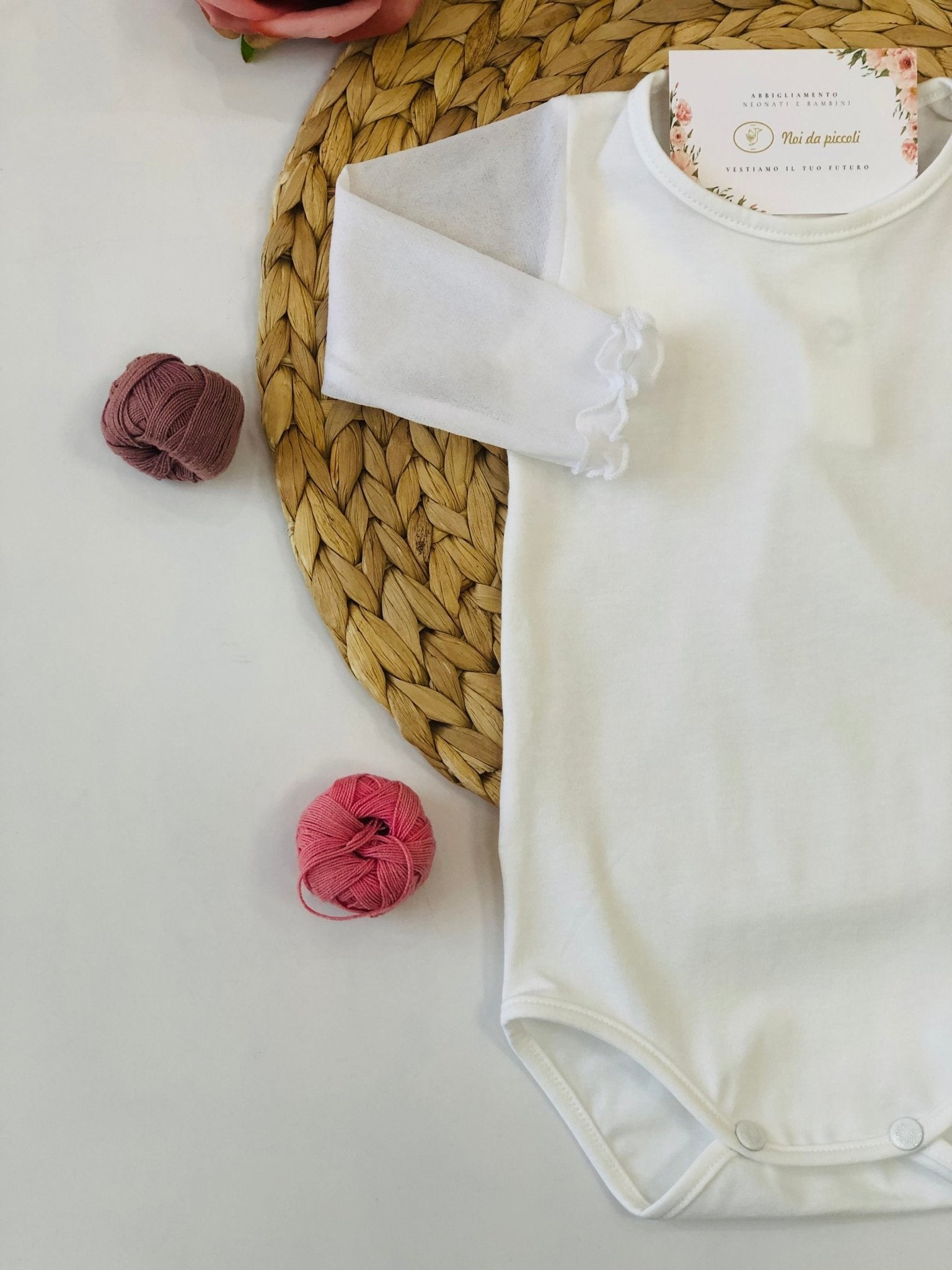 BODY MANICA VELO BIANCO - Noi da piccoli