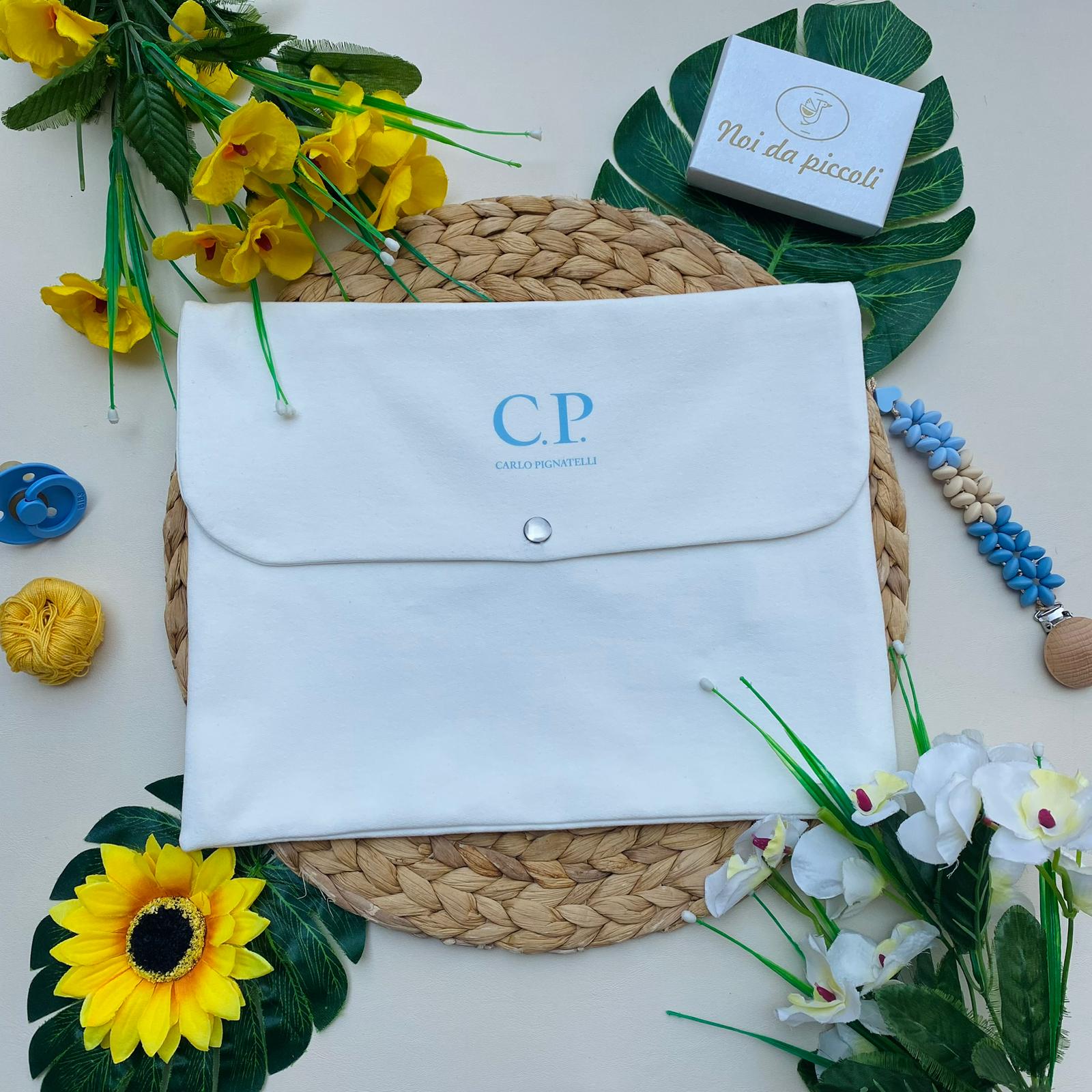 BORSA CAMBIO BIANCA E CIELO - Noi da piccoli