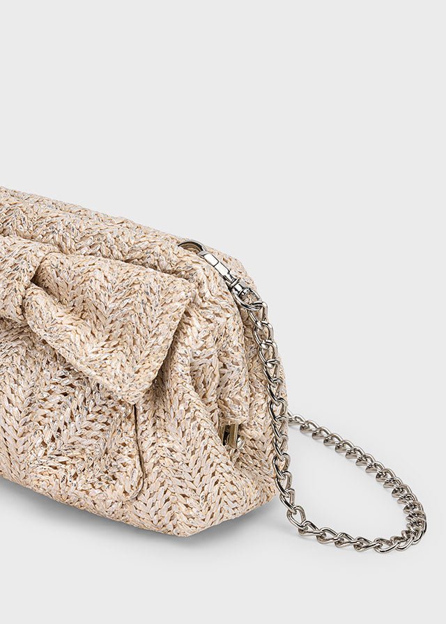 BORSA FIOCCO CON TRACOLLA BEIGE - Noi da piccoli